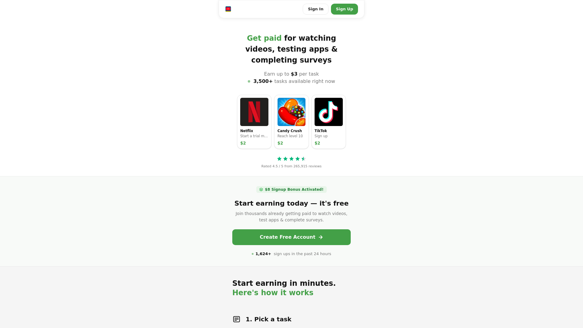 website screenshot of https://pay1tube.com