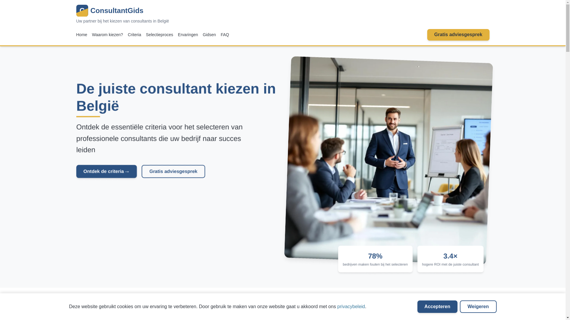 website screenshot of https://consultantgids.com/