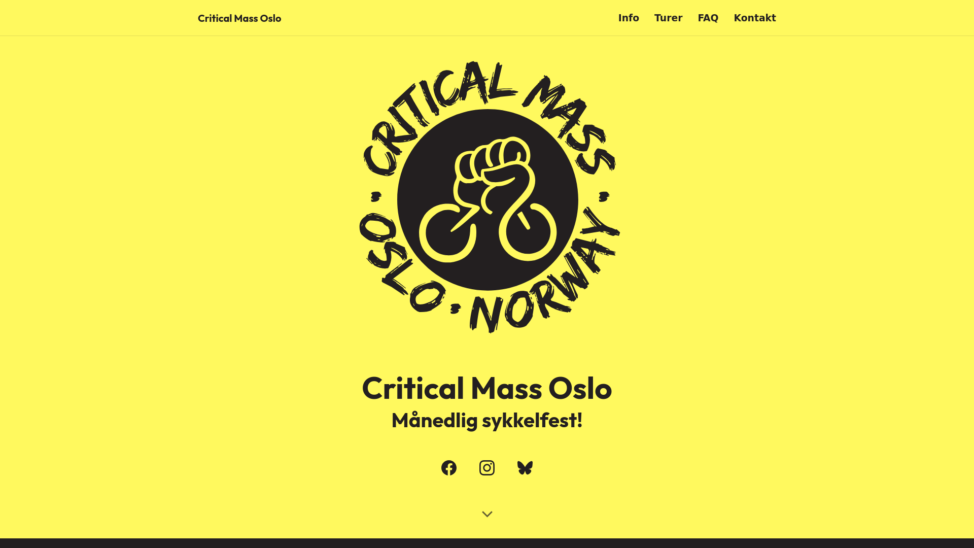 website screenshot of https://criticalmassoslo.no/