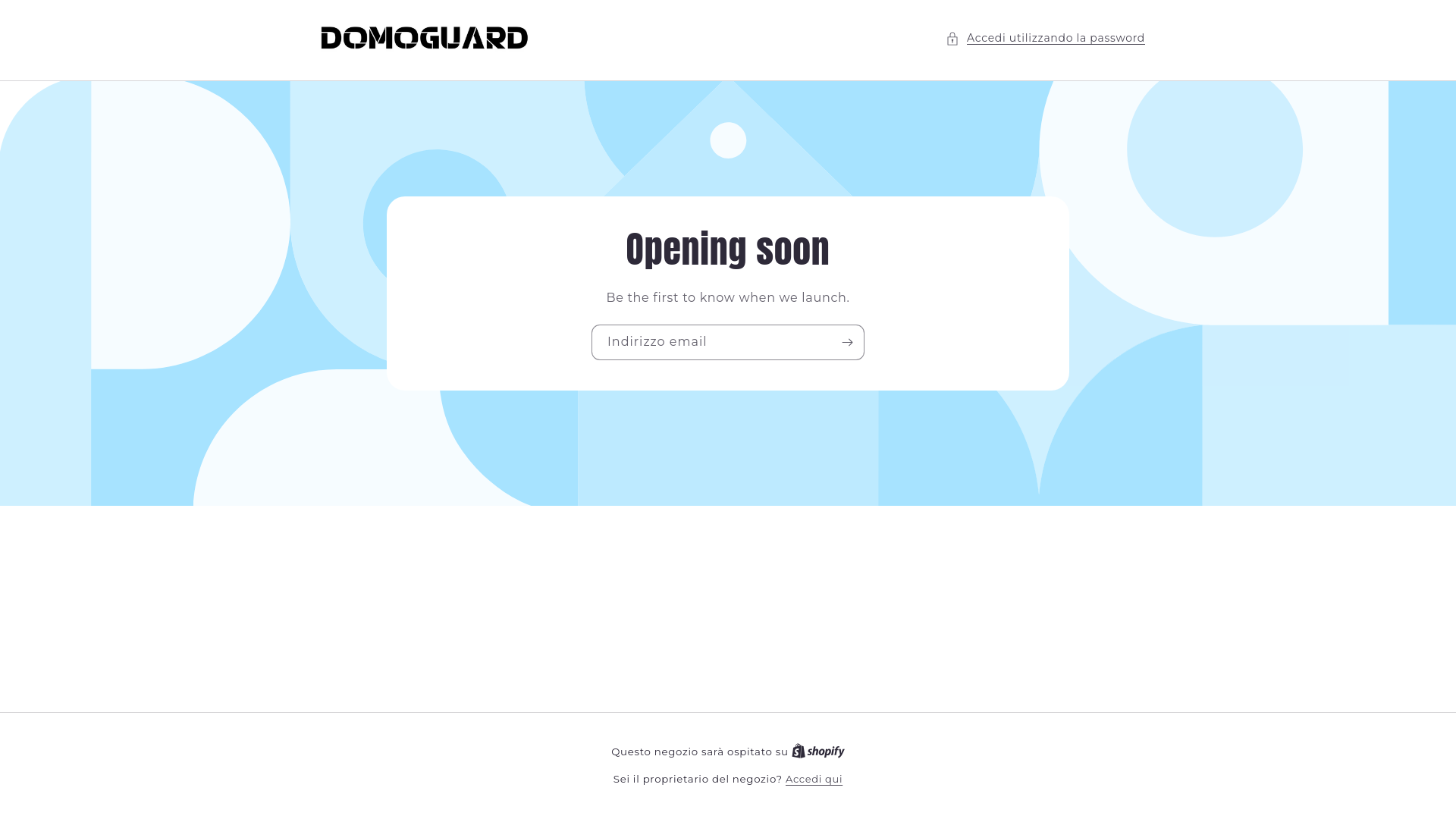 website screenshot of https://domoguard.it/