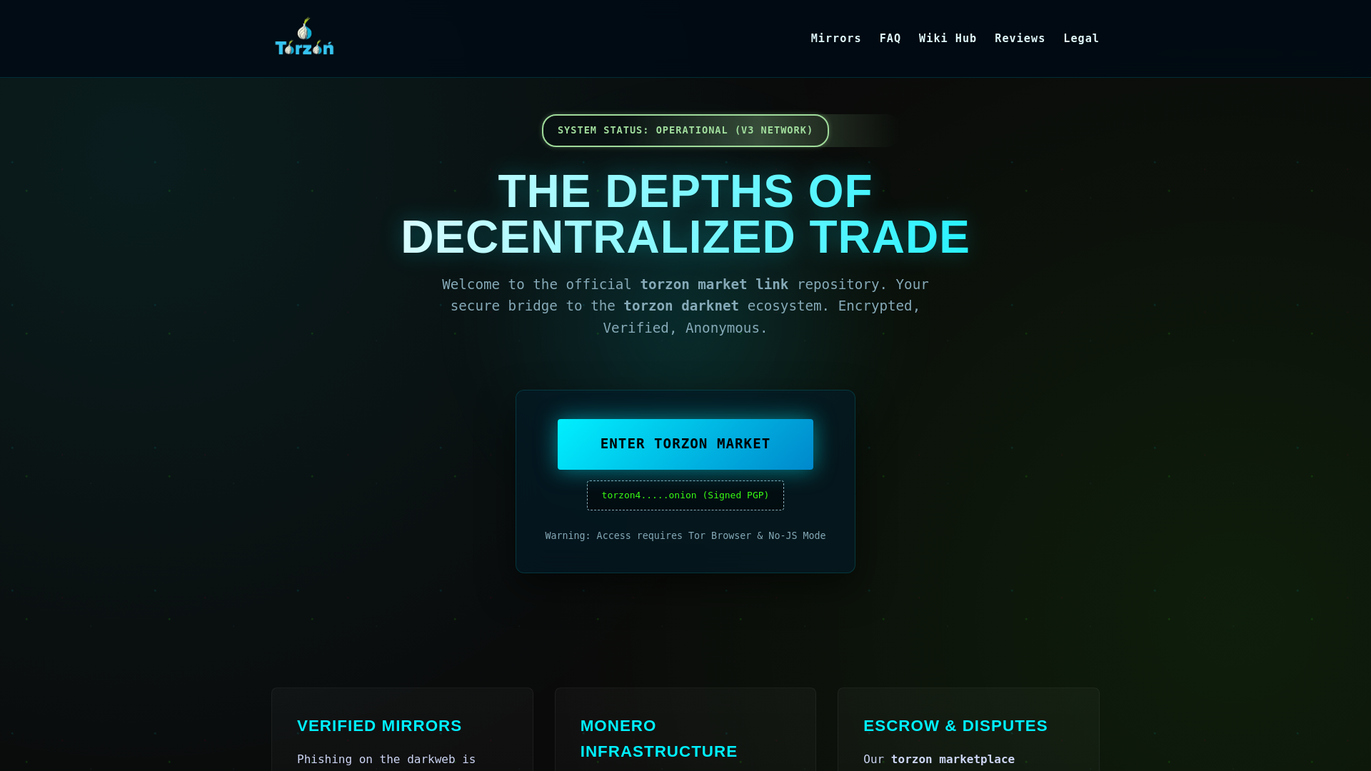 website screenshot of https://torzonmarket.site