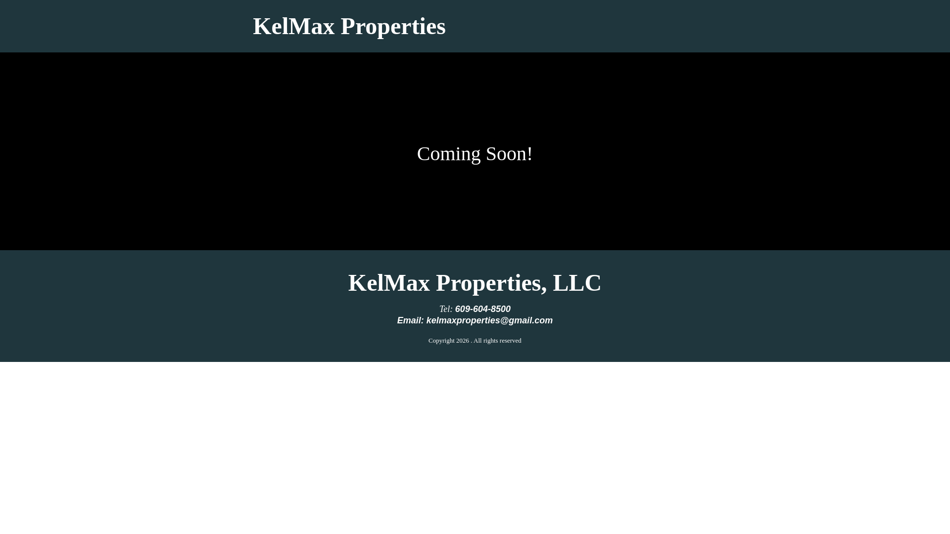 website screenshot of https://kelmaxproperties.com/