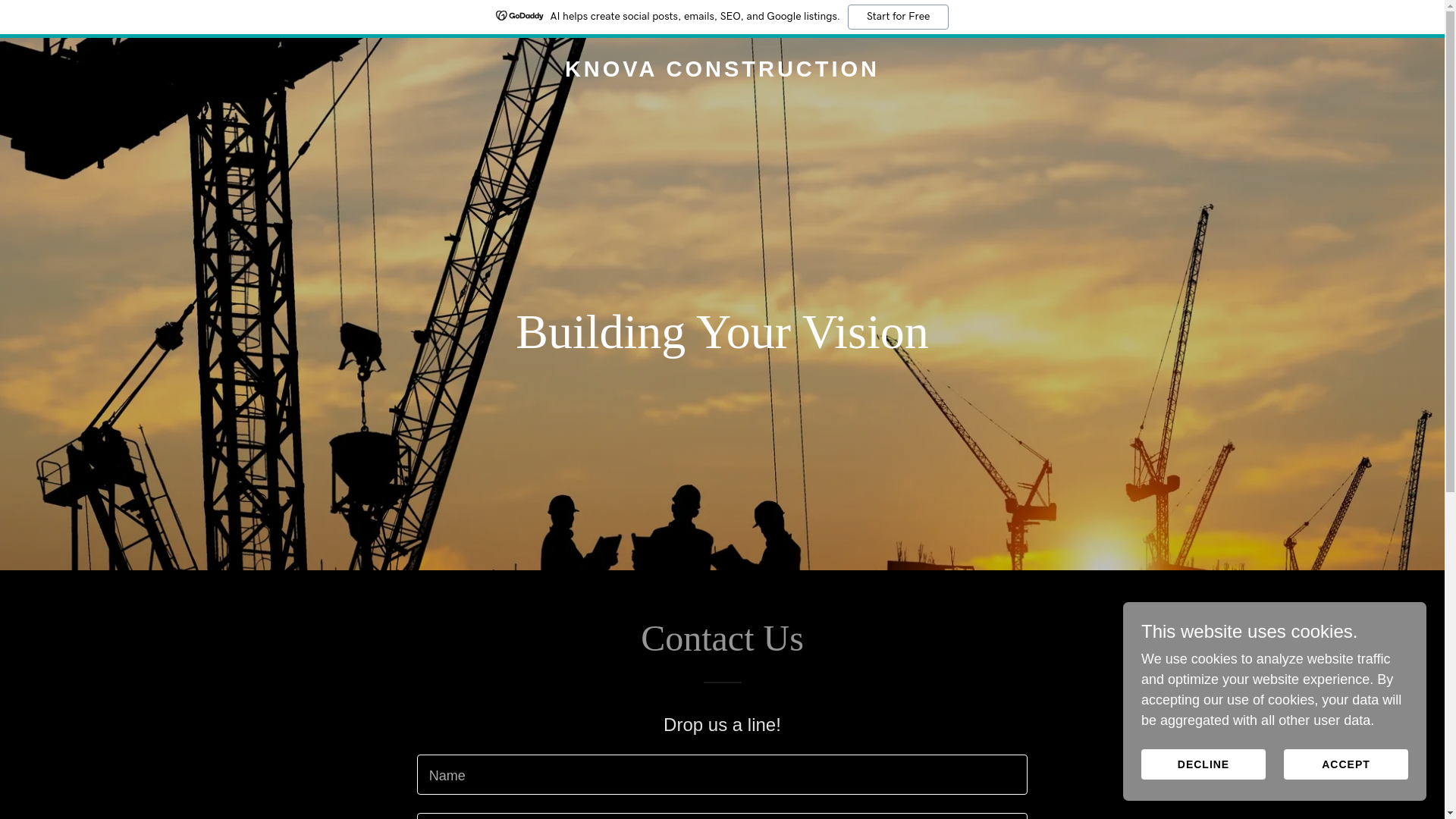 website screenshot of https://knovaconstruction.com/