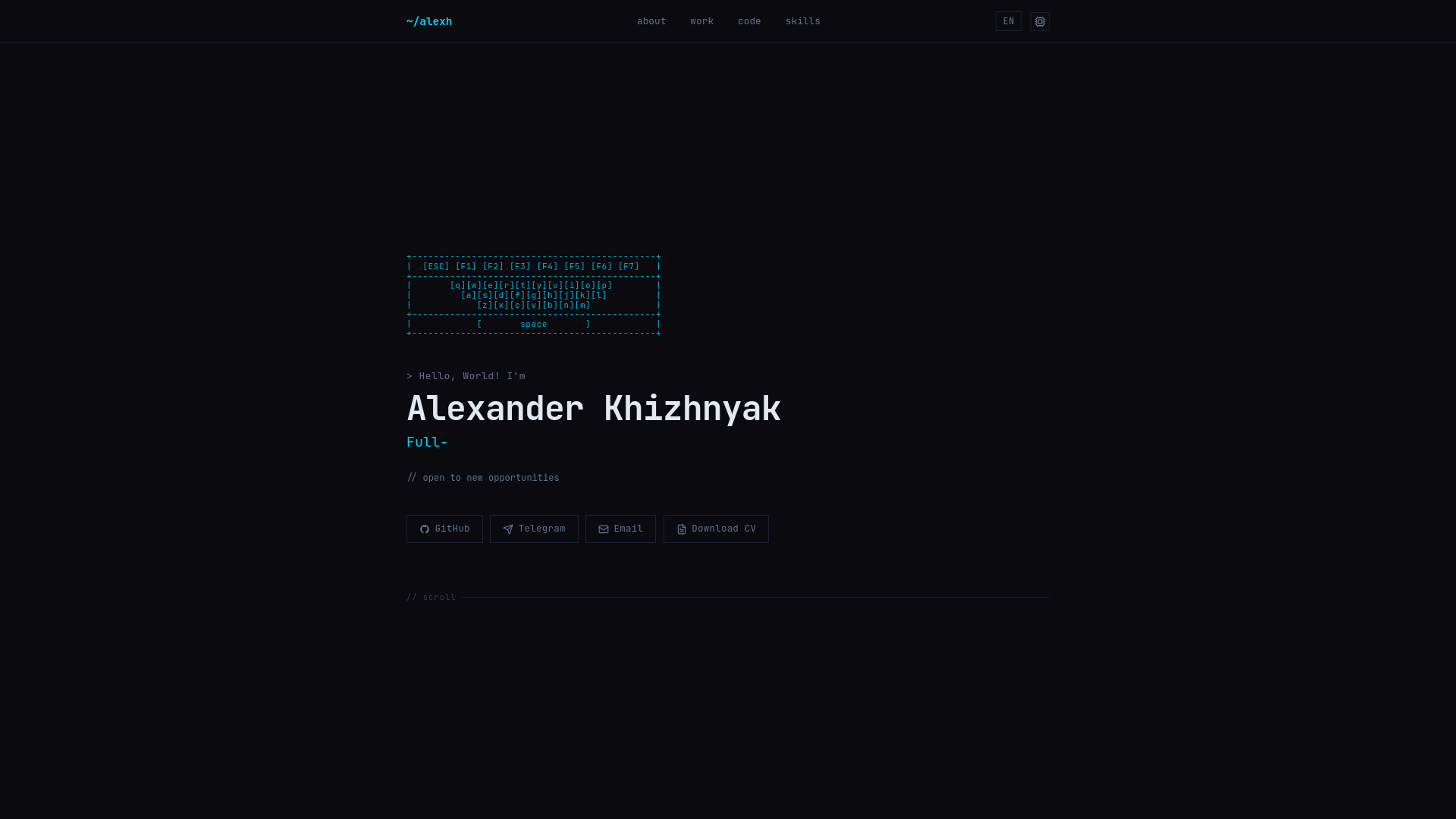 website screenshot of https://alexh-fullstack.pages.dev/