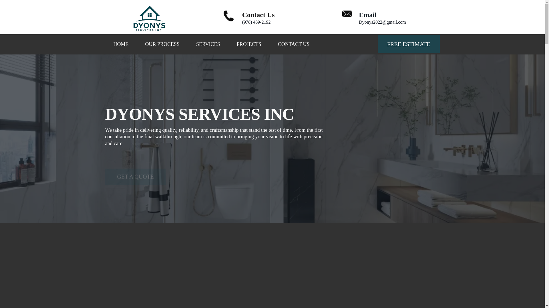 website screenshot of https://dyonysservices.com/