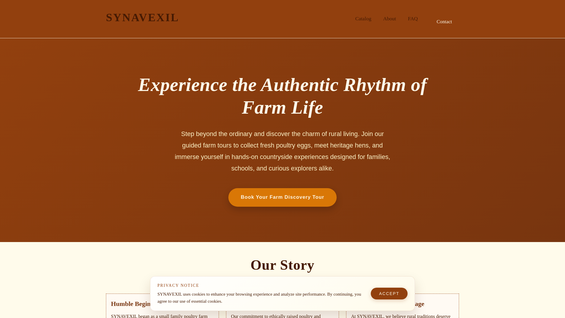 website screenshot of https://synavexil.quest/