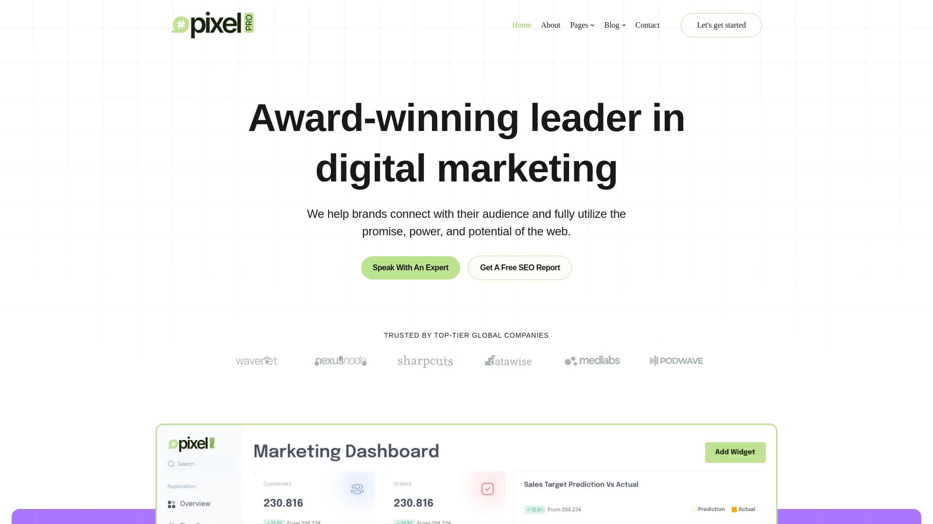 website screenshot of https://ksamarketinghub.com/