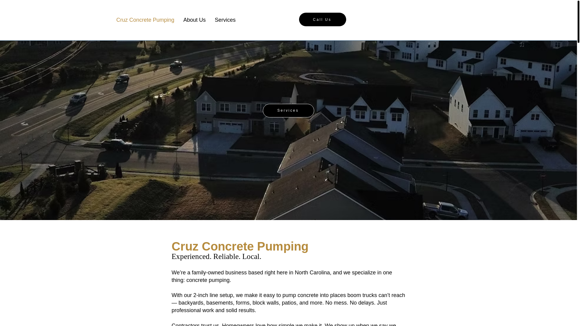 website screenshot of https://cruzconcretepump.com/