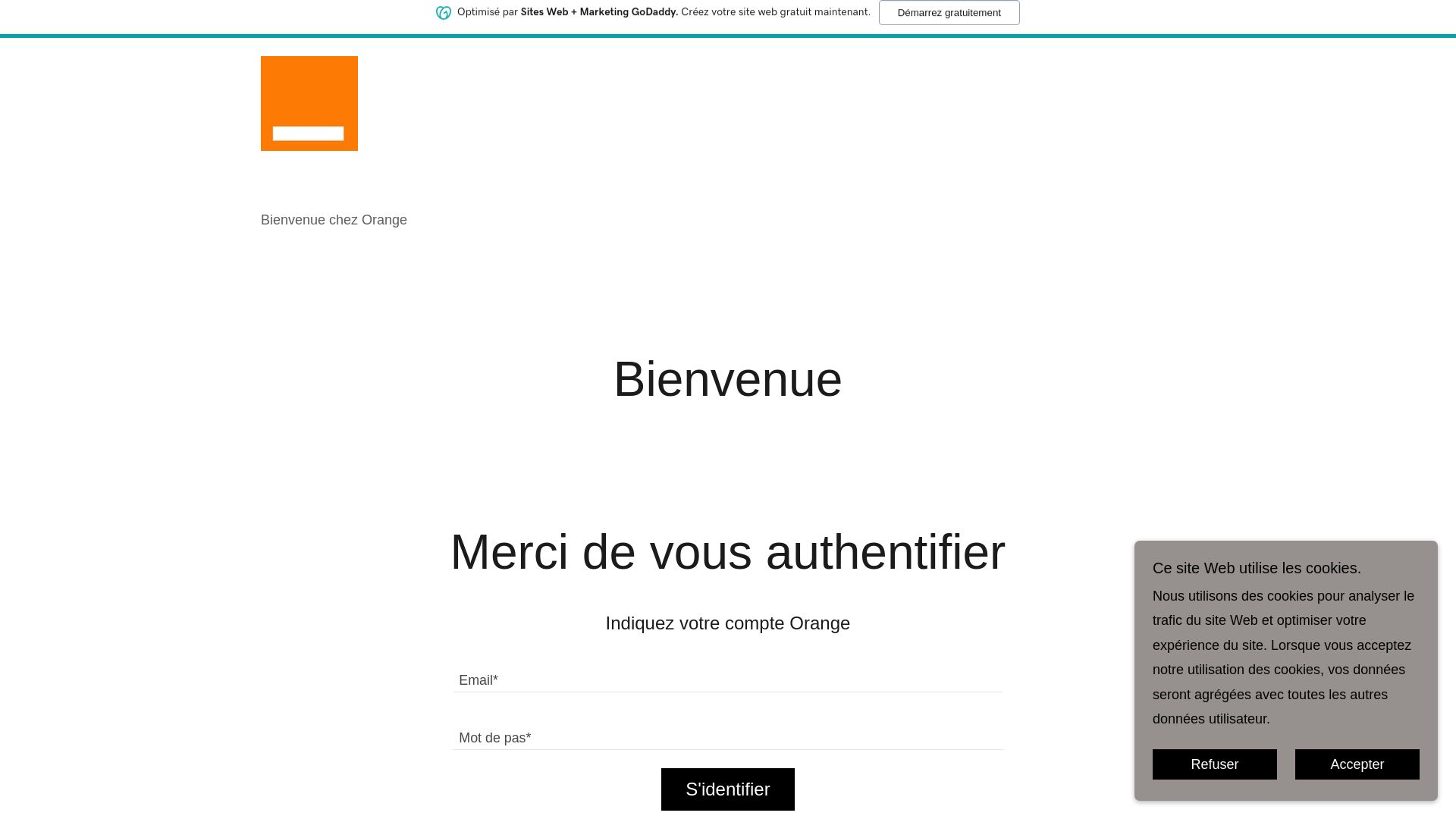 website screenshot of https://orange57.godaddysites.com/