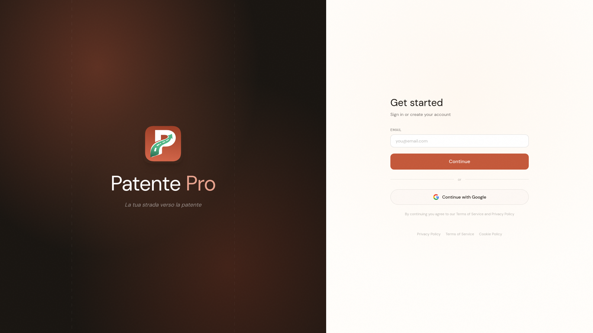 website screenshot of https://patente-quiz-italia.pages.dev/
