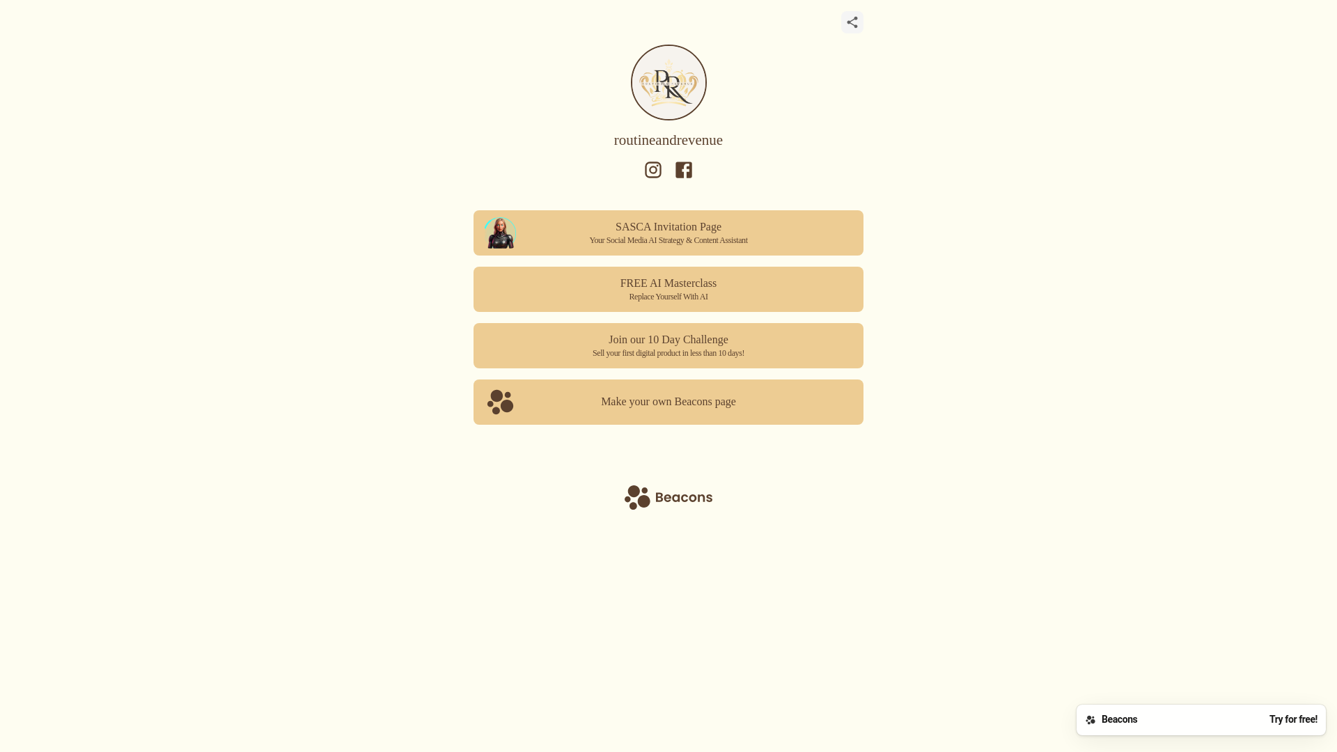 website screenshot of https://routineandrevenue.com/