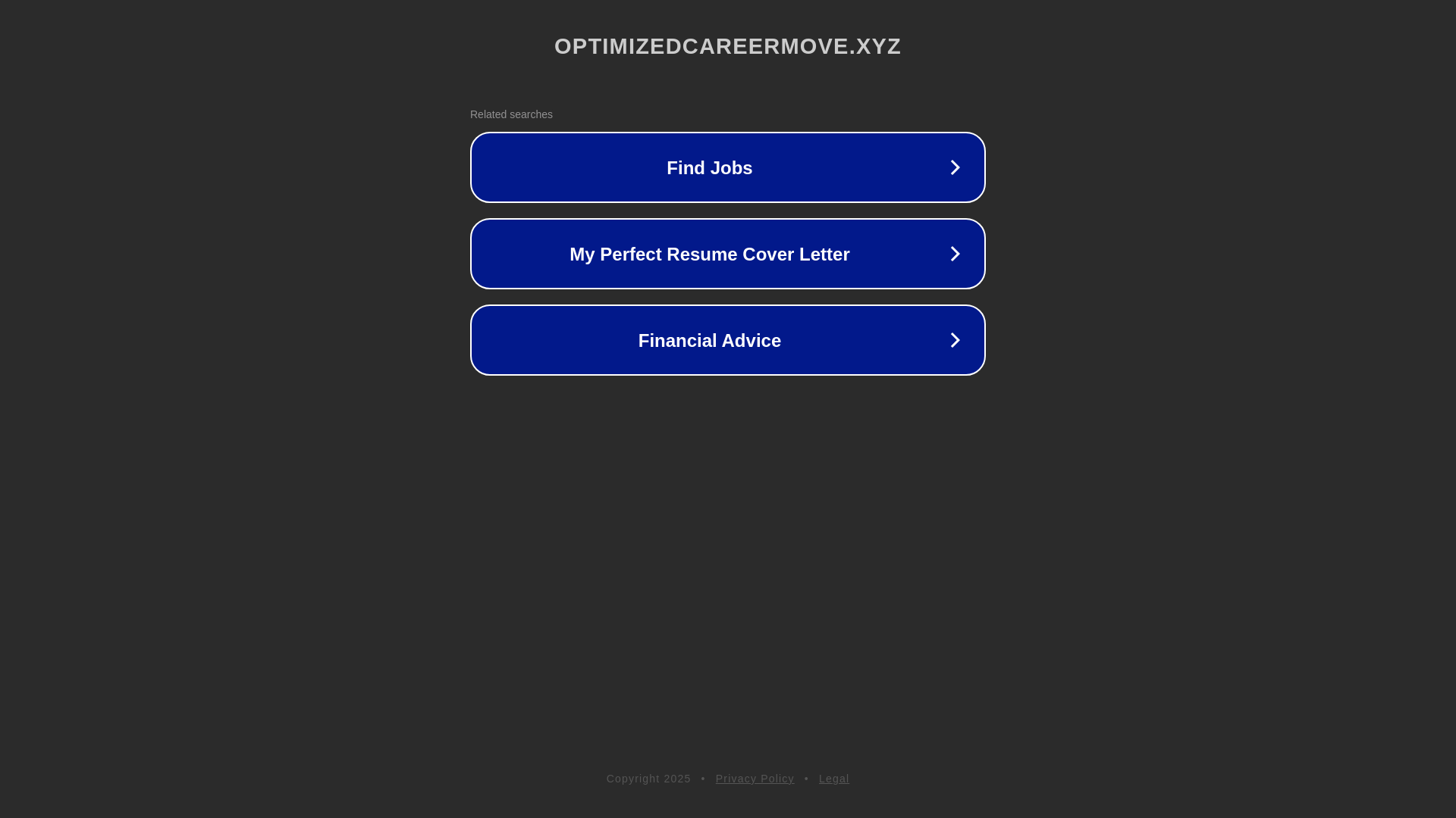 website screenshot of https://optimizedcareermove.xyz/