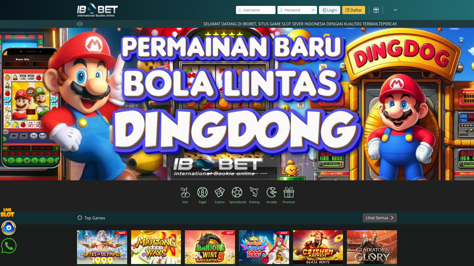 website screenshot of https://ibobetx.homes/
