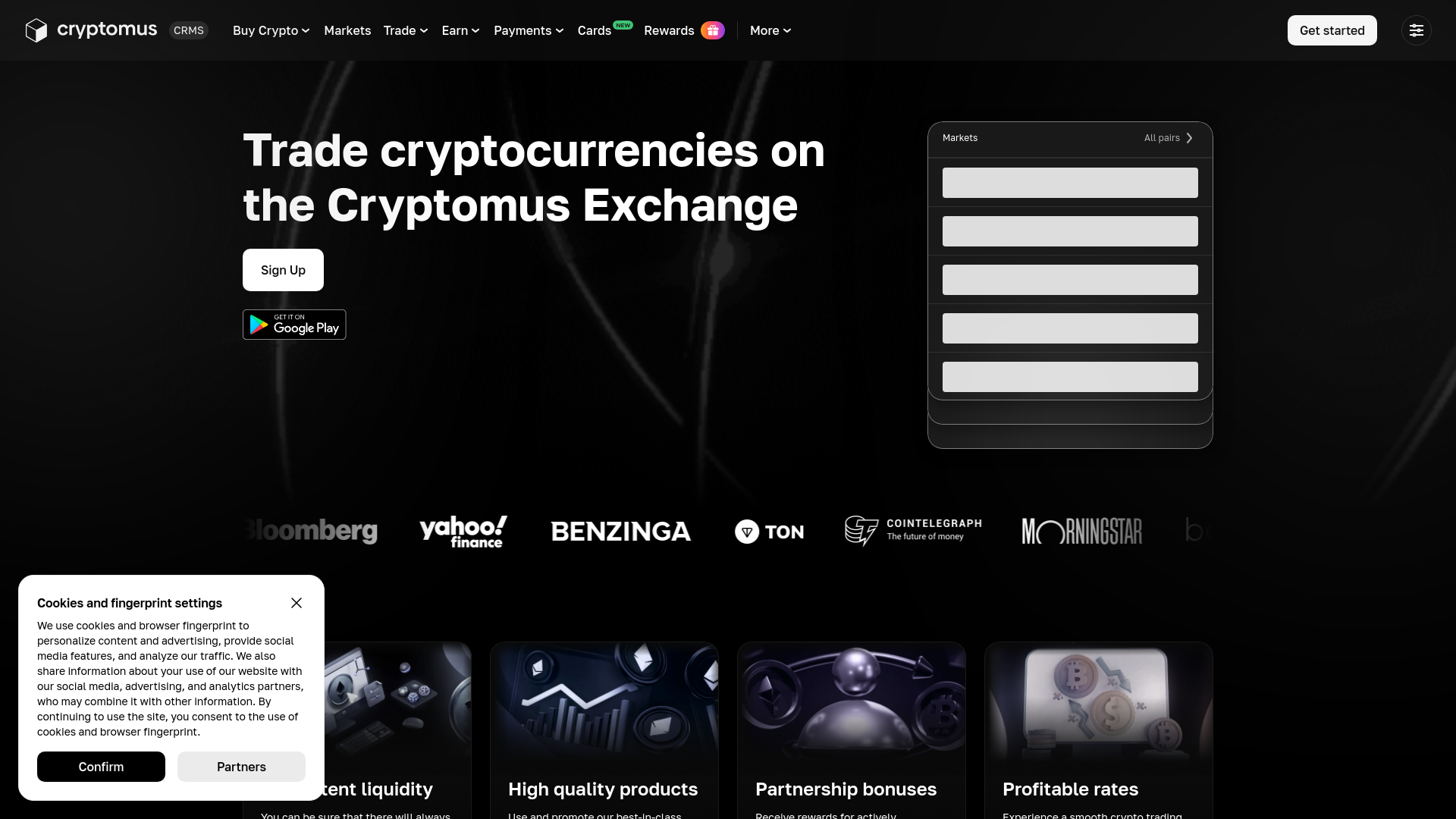 website screenshot of https://receive.cryptomus.sh/