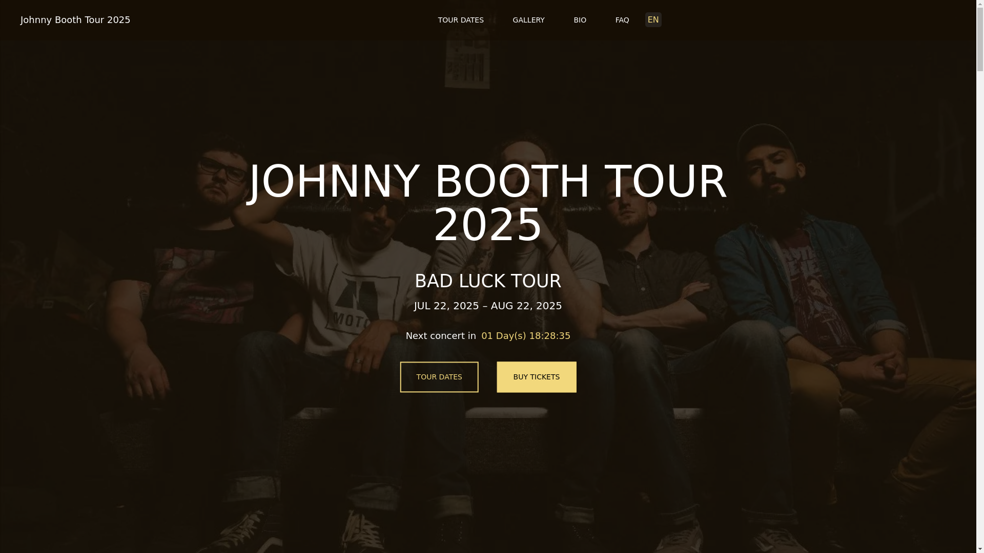 website screenshot of https://johnnyboothtour-com-github-io.pages.dev/