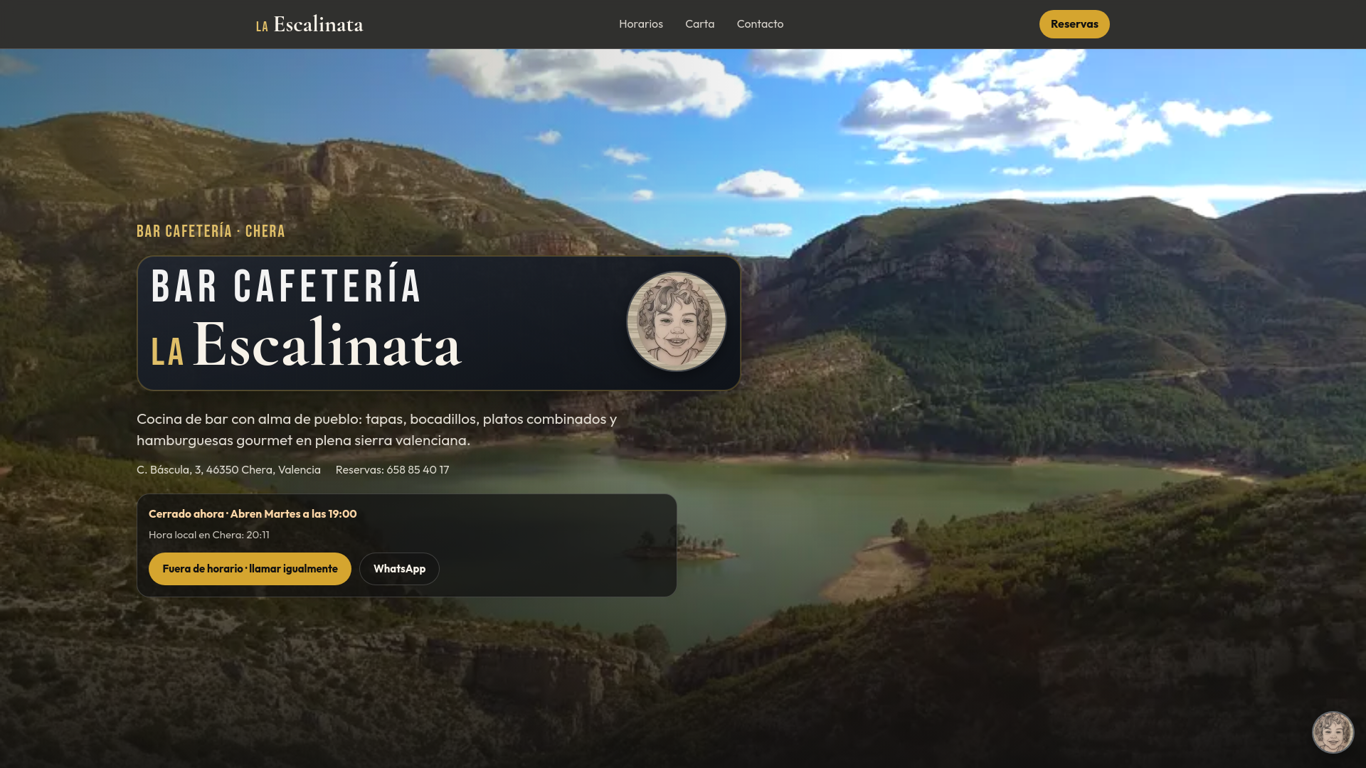 website screenshot of https://barlaescalinata.com/