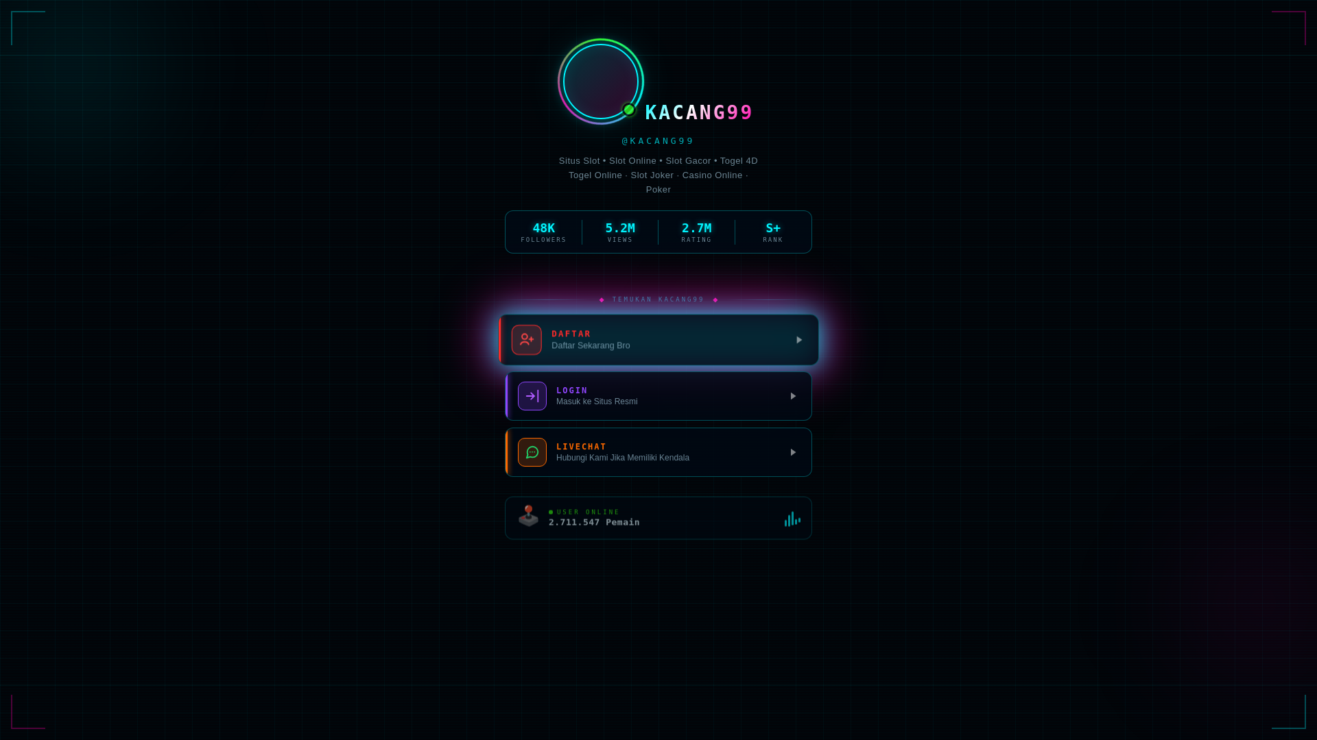 website screenshot of https://kacang99bar.pages.dev/