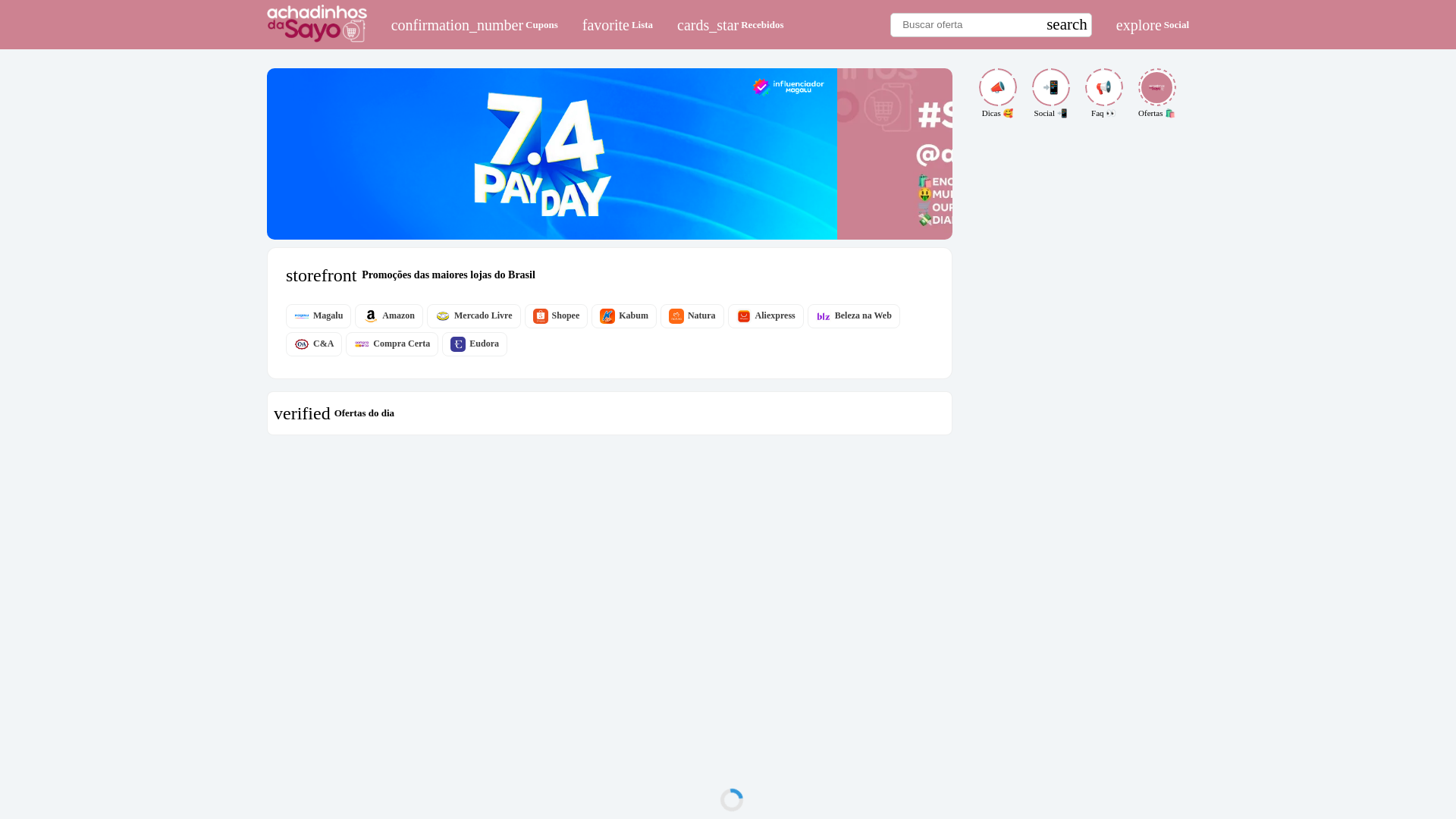 website screenshot of https://dicasdasayo.com.br/