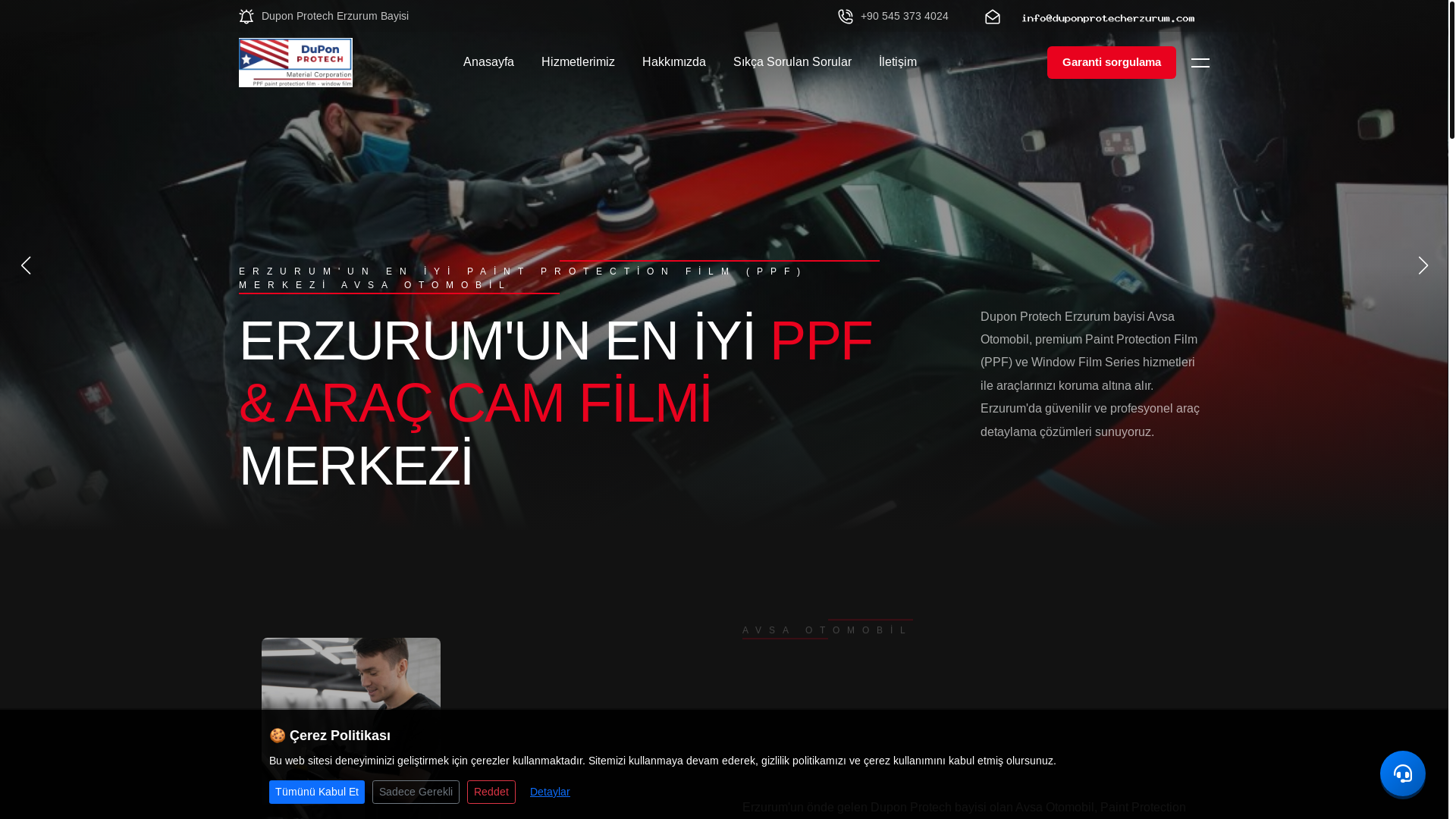 website screenshot of https://duponprotecherzurum.com/