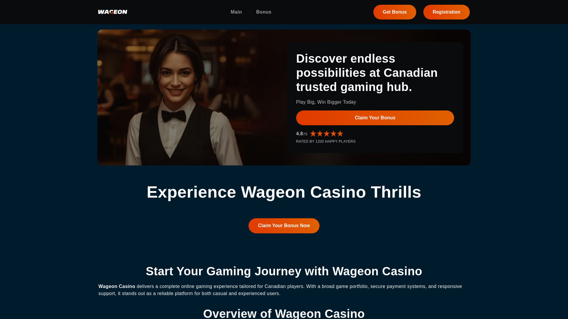 website screenshot of https://wageon-casino-live.pages.dev/