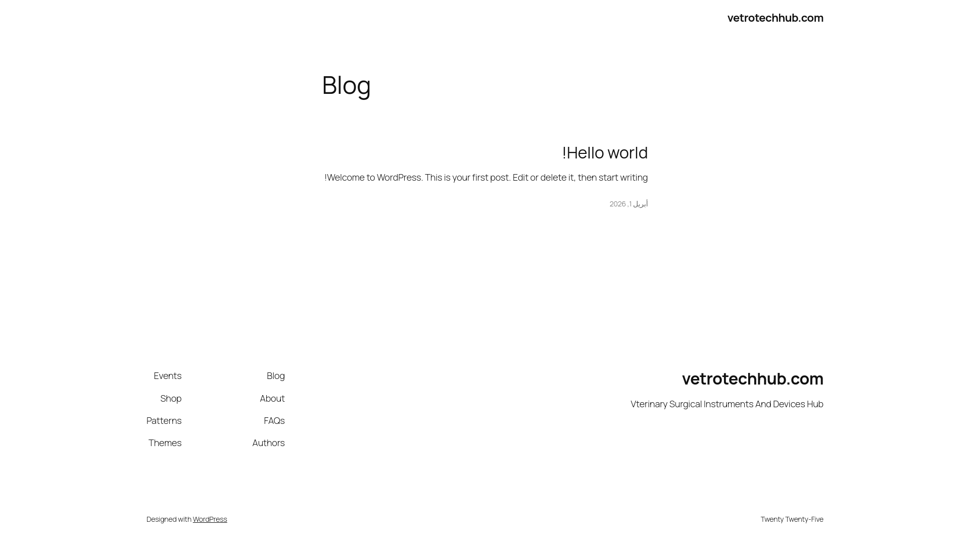 website screenshot of https://vetrotechhub.com