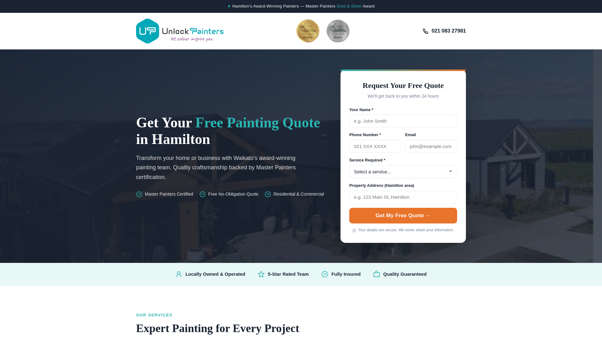 website screenshot of https://unlockpainters.pages.dev/