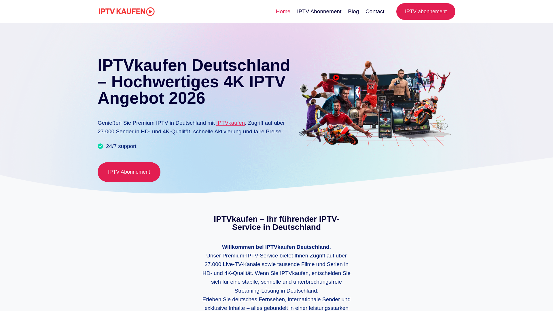 website screenshot of https://iptv-kaufende.de/