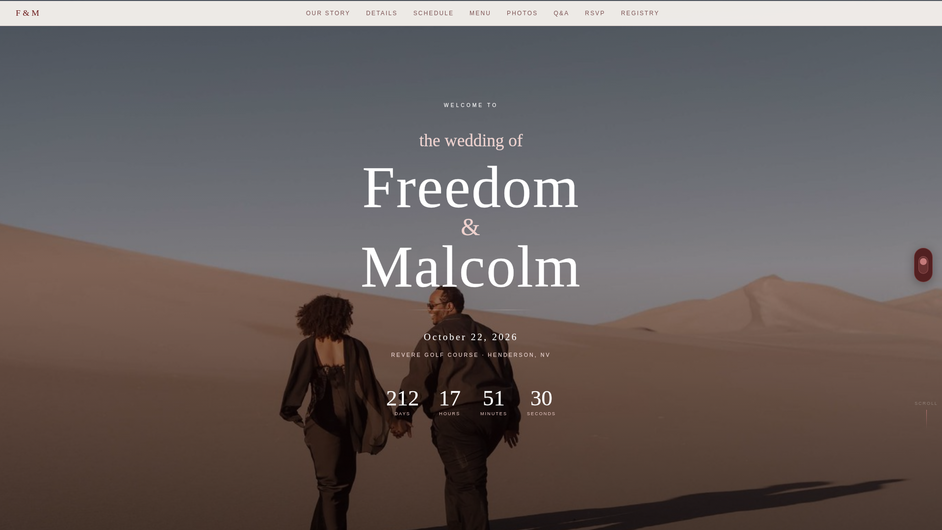 website screenshot of https://wedding-site-1dm.pages.dev/
