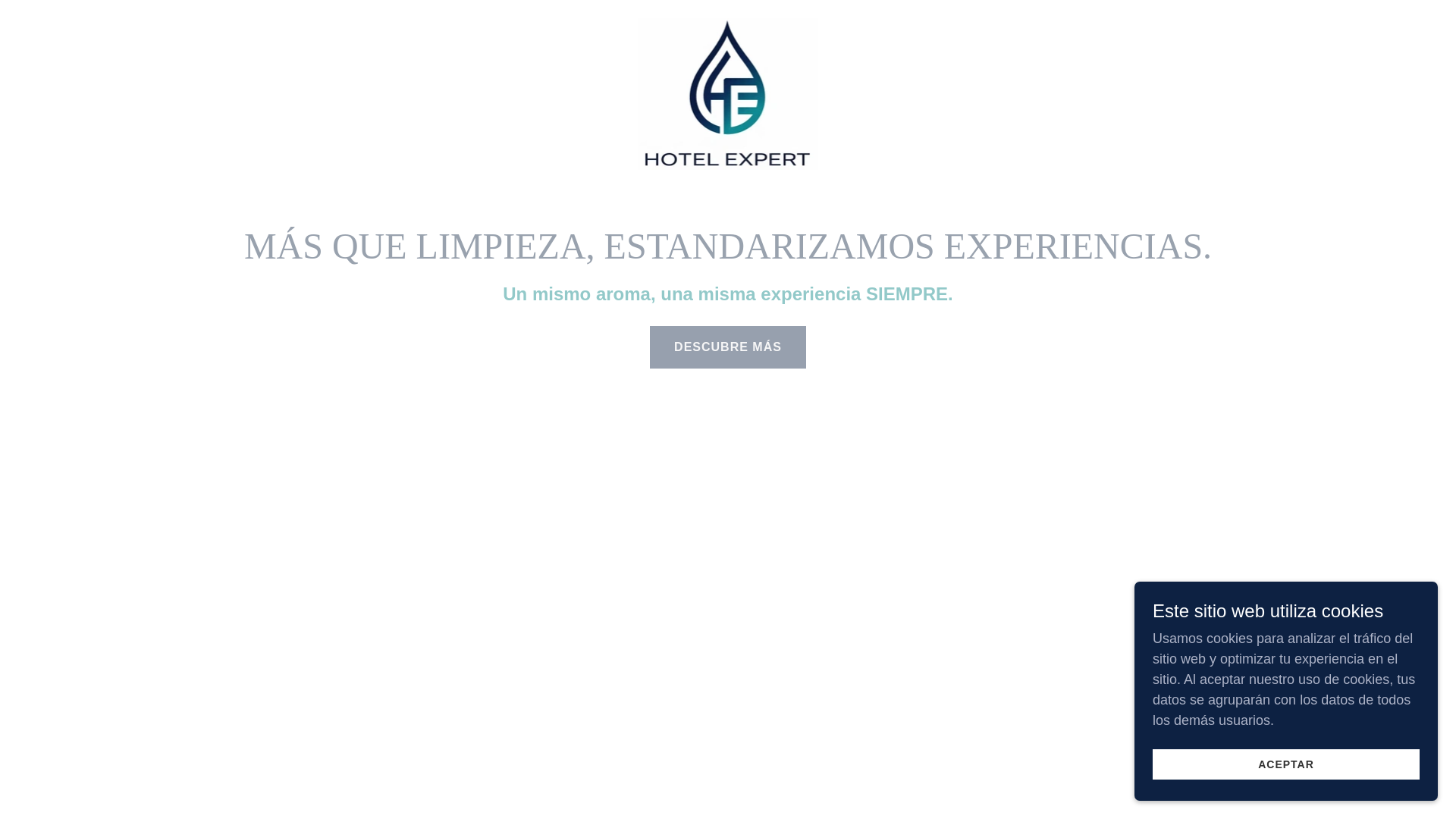 website screenshot of https://hotelexpert.mx/