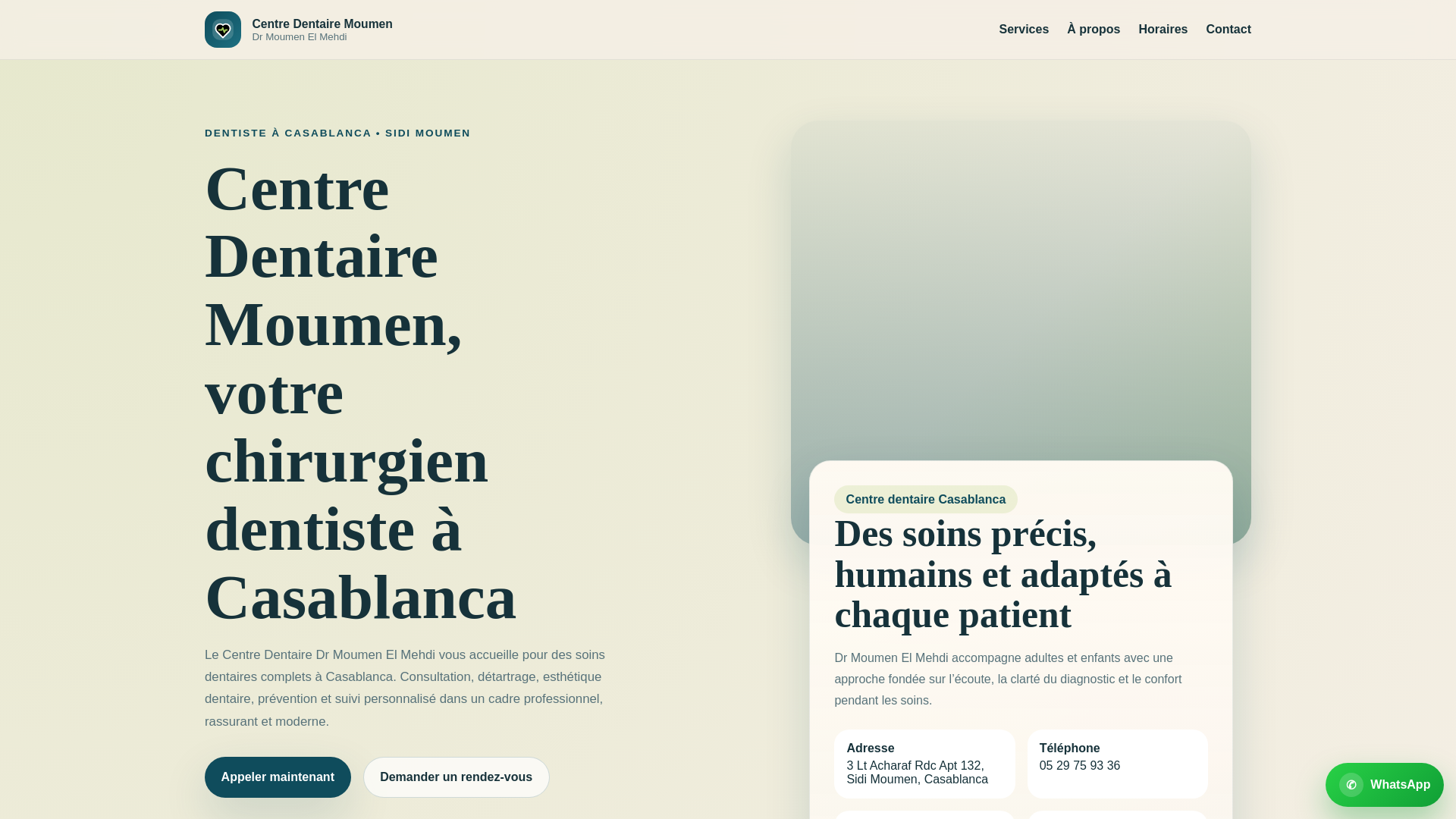 website screenshot of https://drmoumen.com/