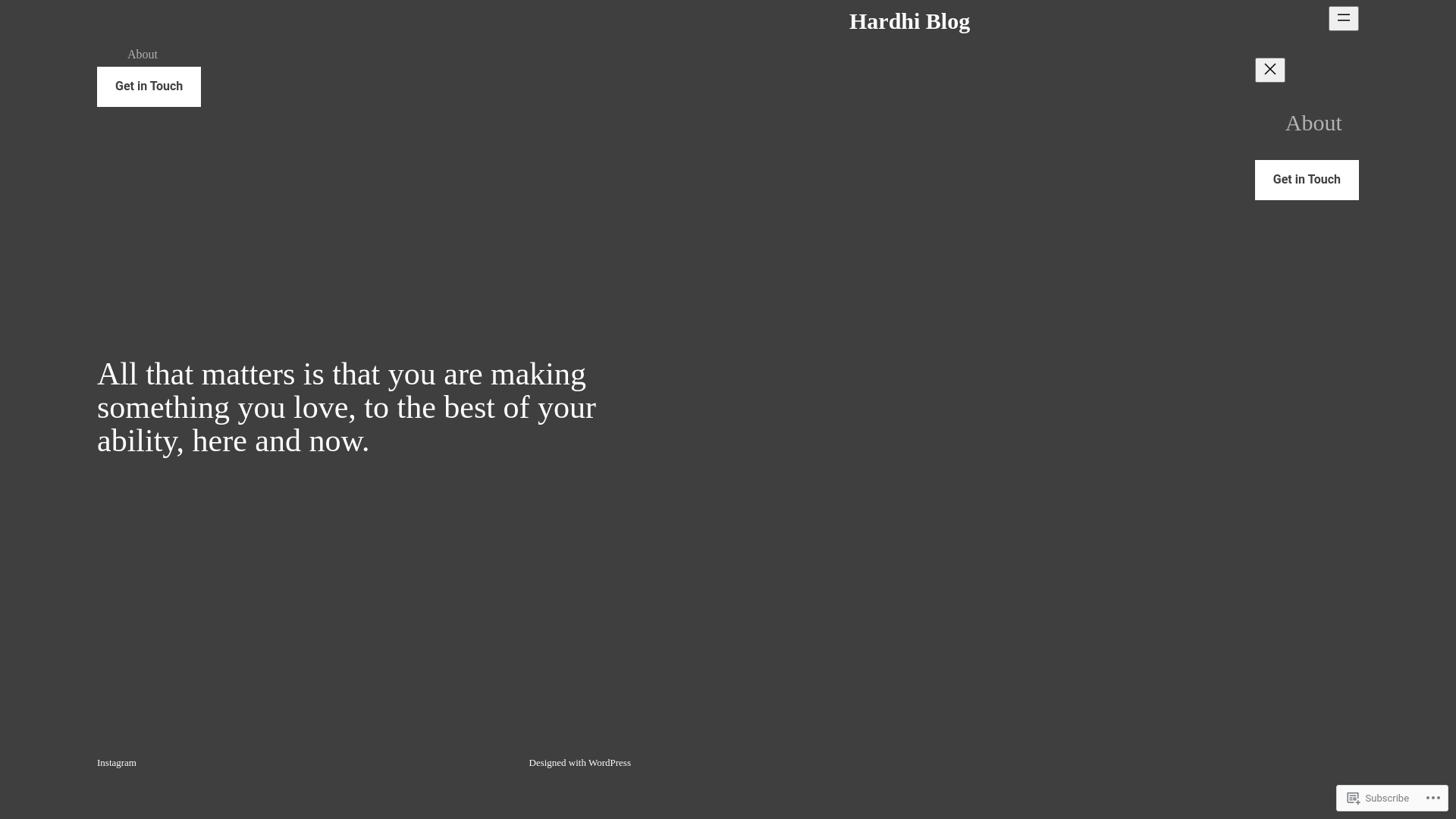 website screenshot of https://hardhi.blog/