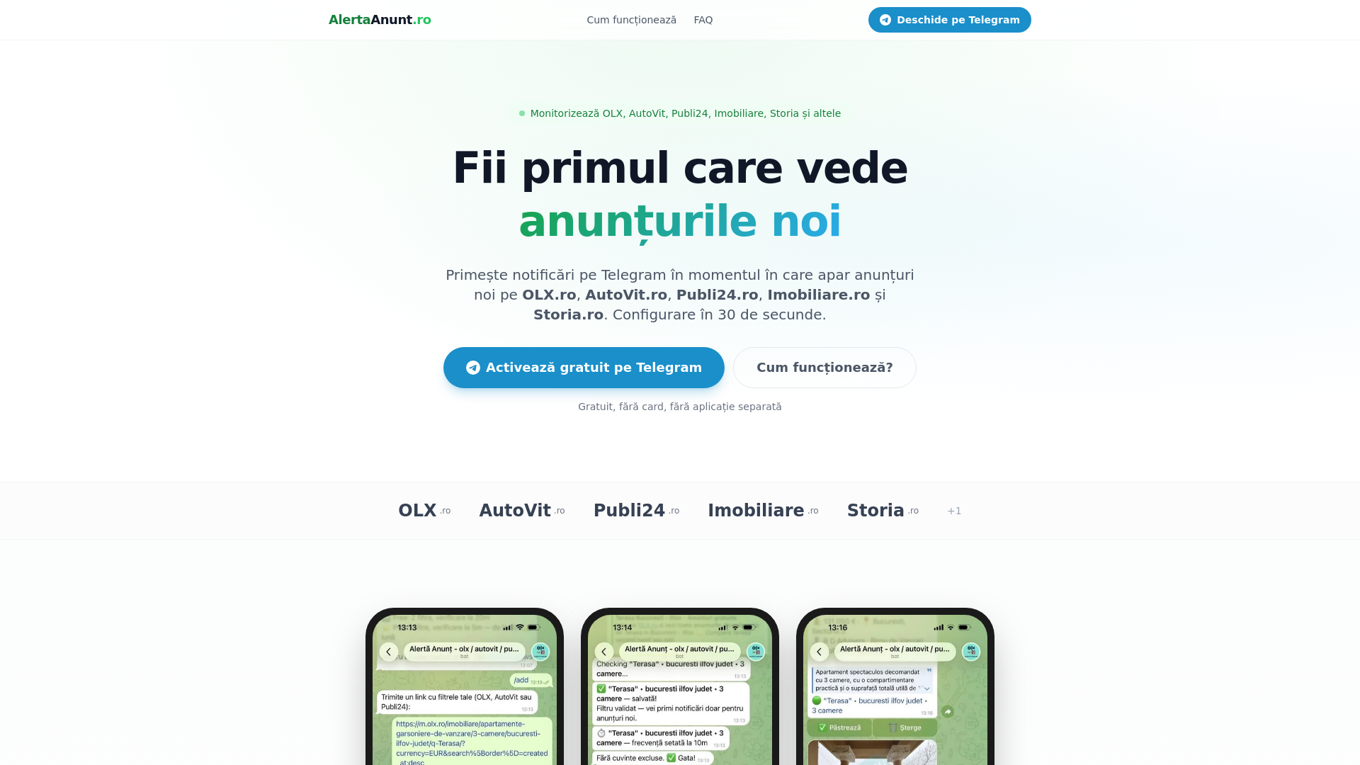 website screenshot of https://alertaanunt.ro