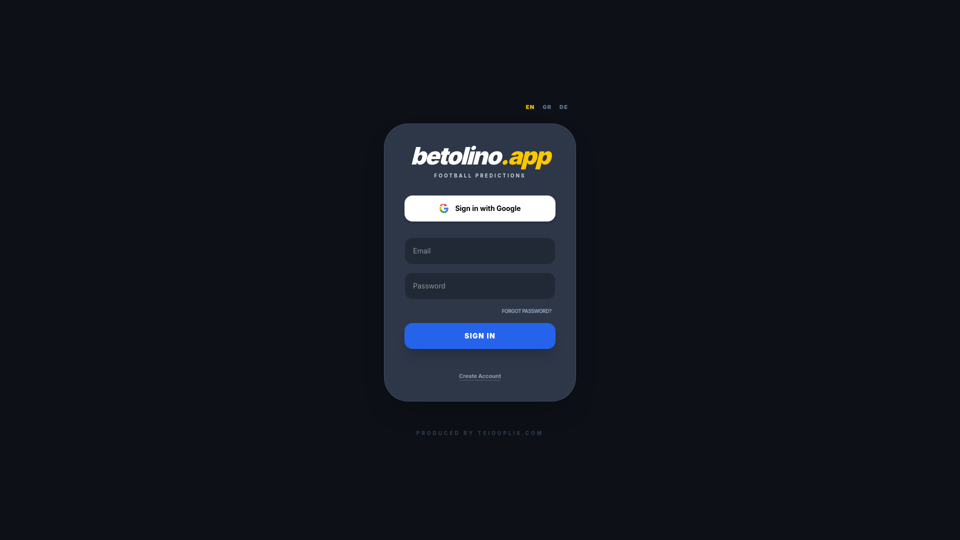 website screenshot of https://betolino.app/