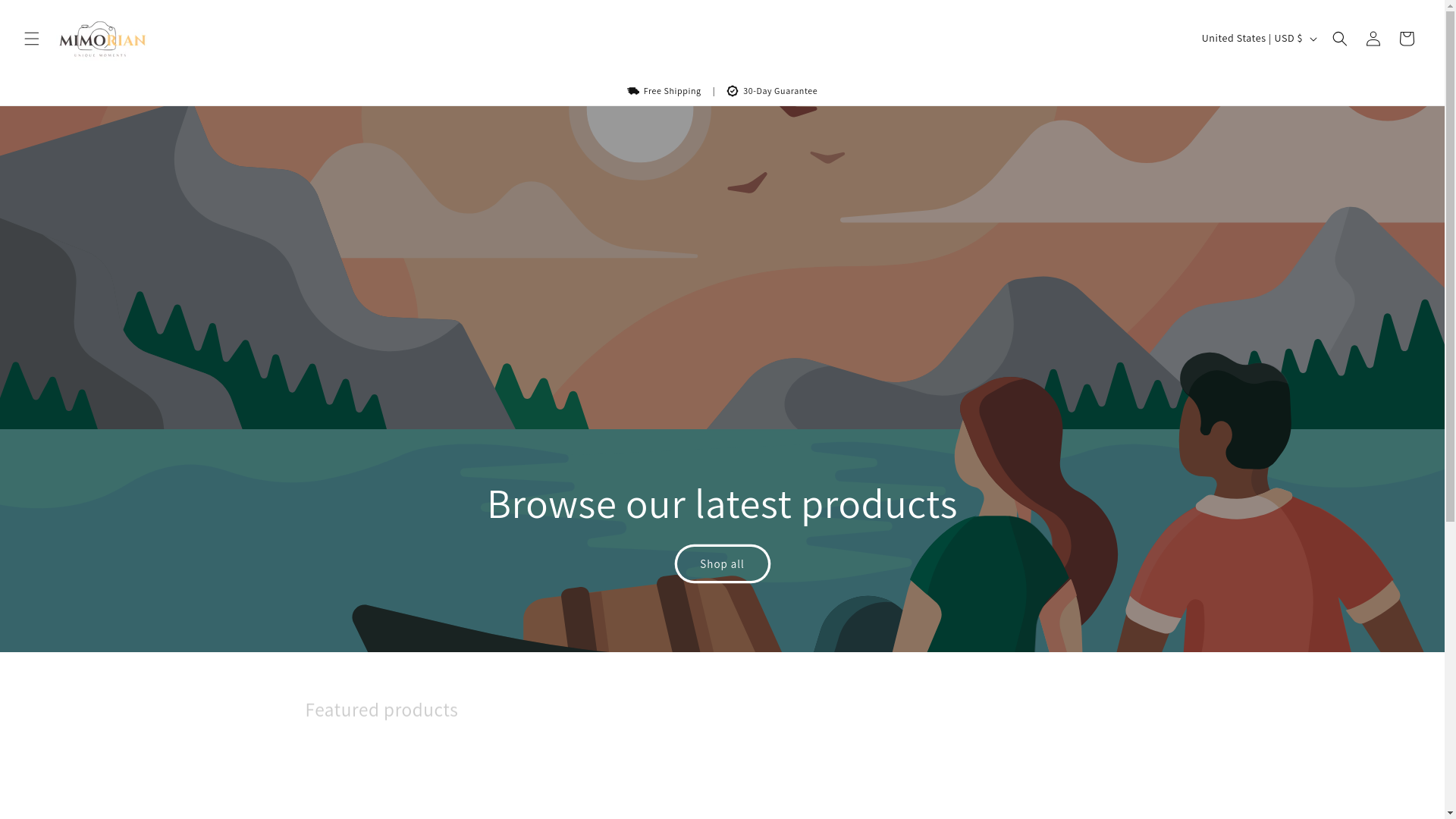 website screenshot of https://mimorian-com.store/
