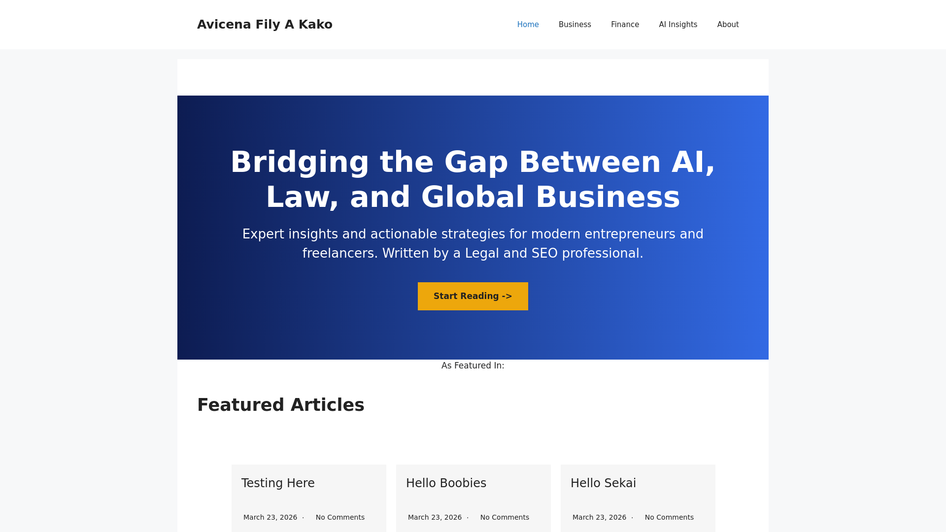 website screenshot of https://avicenafilyakako.com/