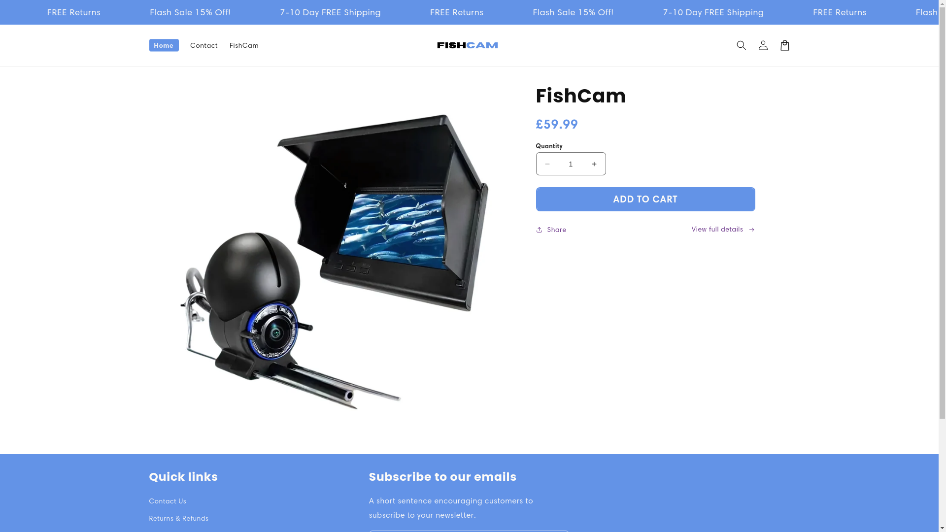 website screenshot of https://shopfishcam.com/