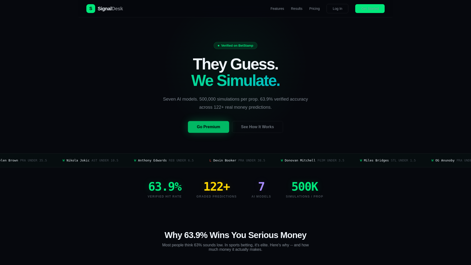 website screenshot of https://signaldesks.app