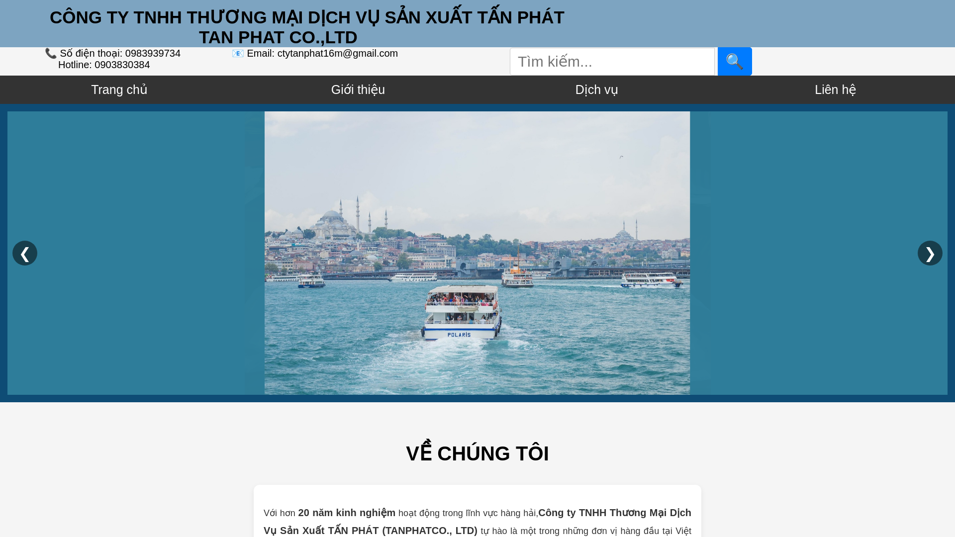 website screenshot of https://tanphatco.pages.dev/