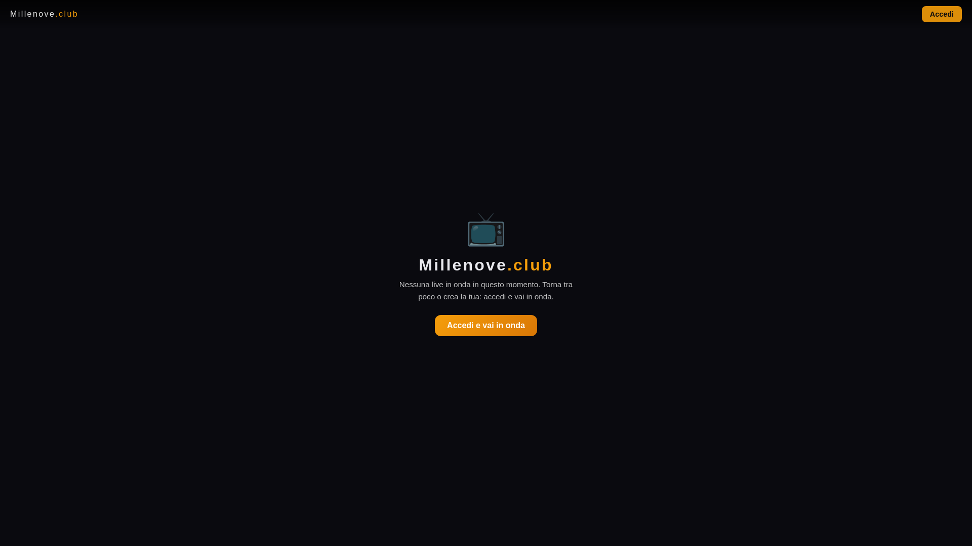 website screenshot of https://millenove.club/