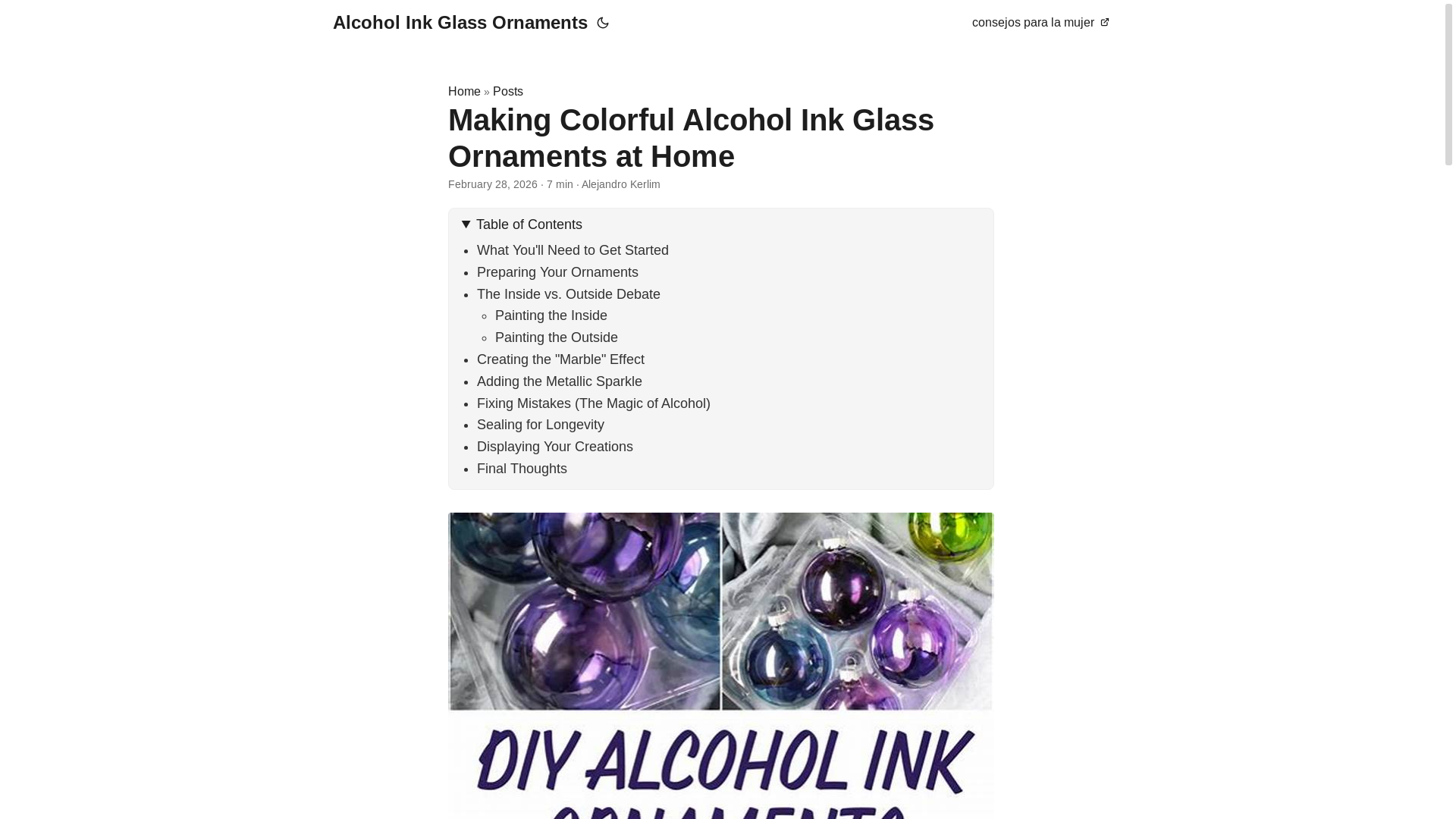 website screenshot of https://alcohol-ink-glass-ornaments.pages.dev/