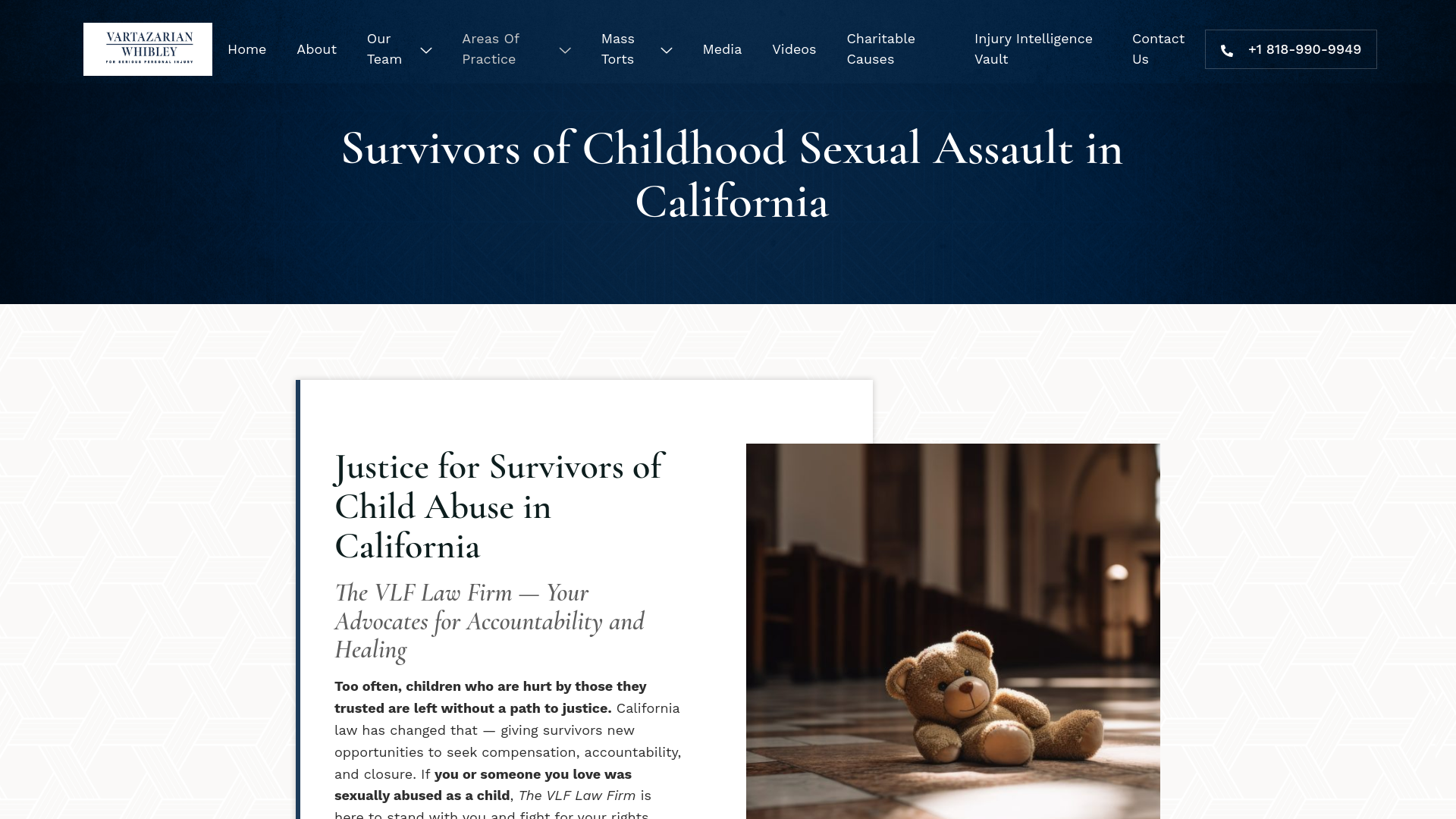 website screenshot of https://juvenilesexabuse.com