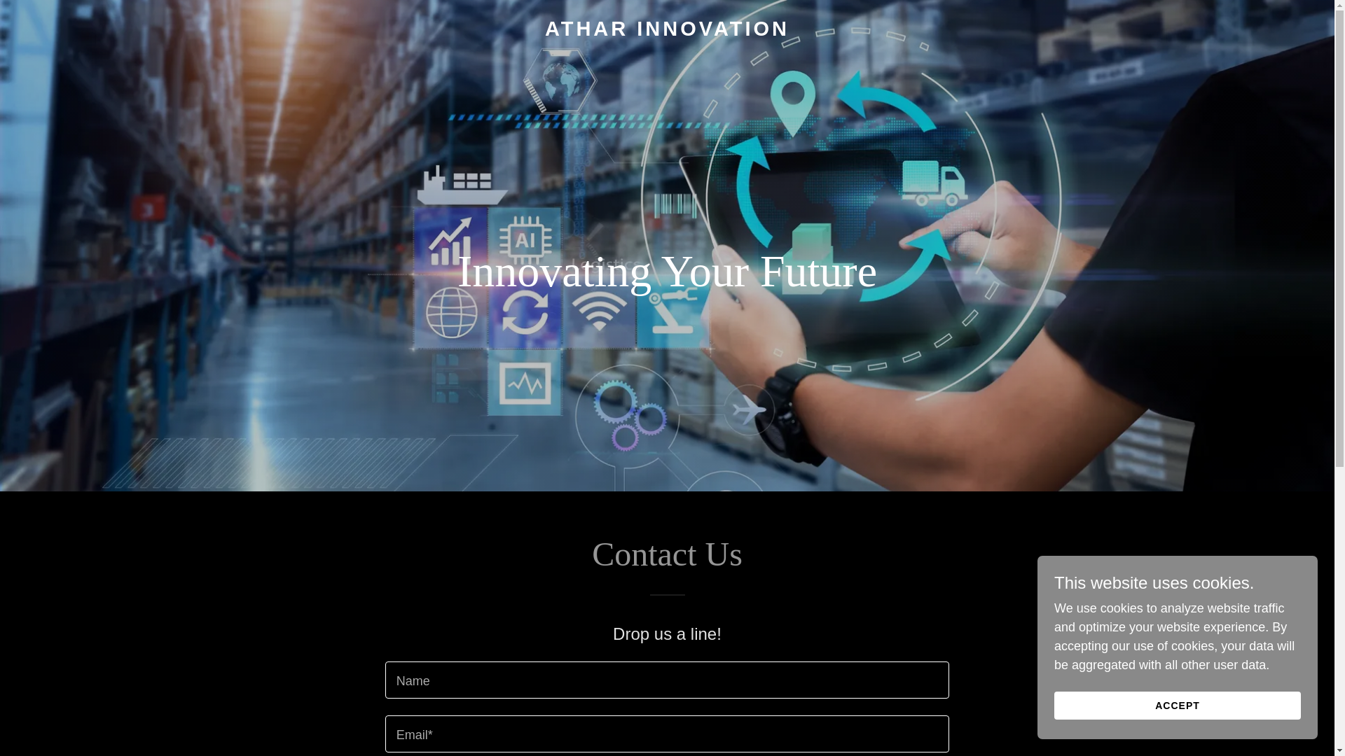 website screenshot of https://athar-innovation.com/