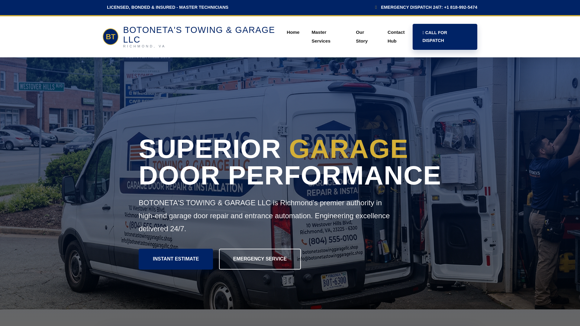 website screenshot of https://botonetastowinggaragellc.shop/