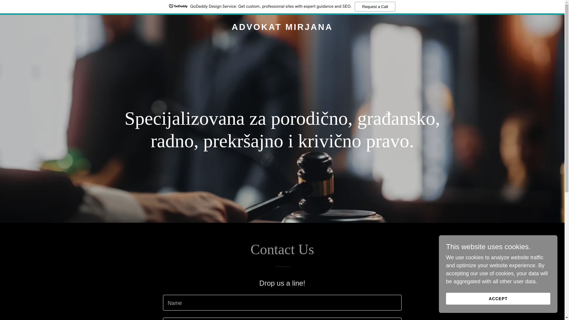 website screenshot of https://advokatmirjana.com/