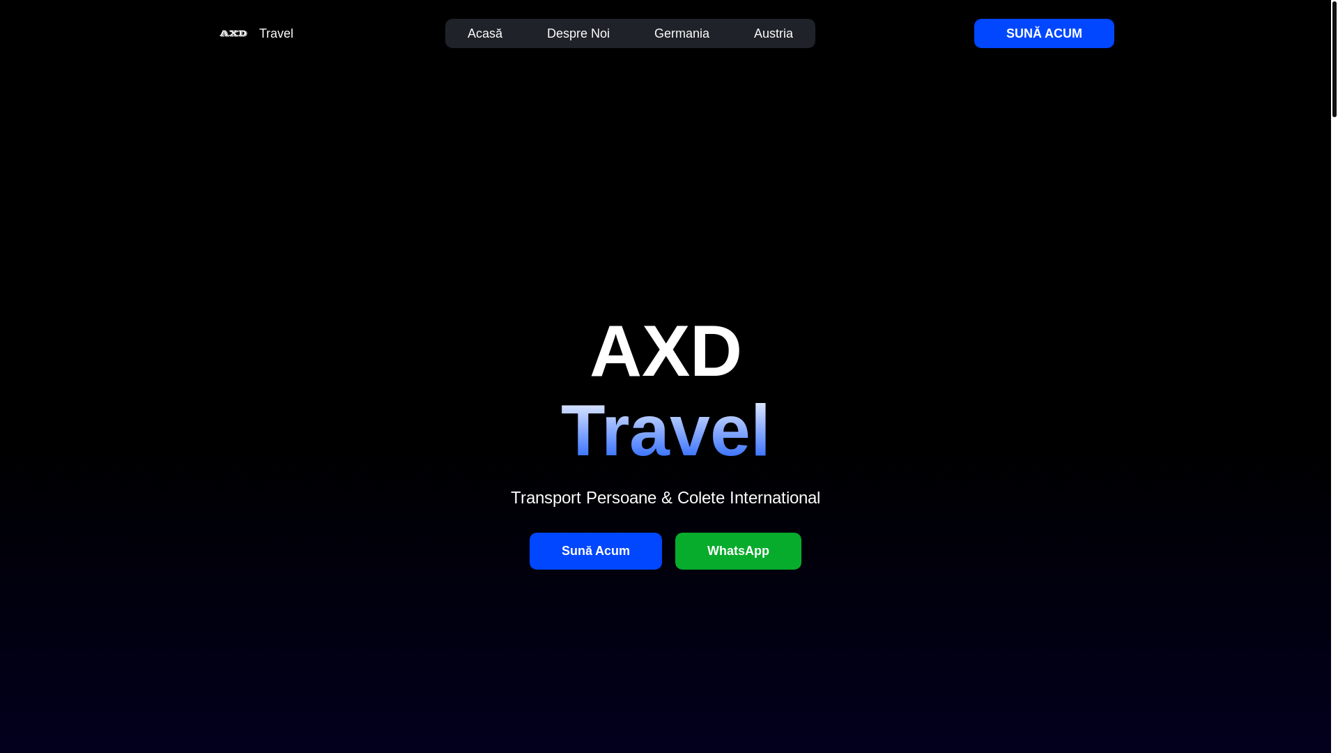 website screenshot of https://axd-travel.ro/