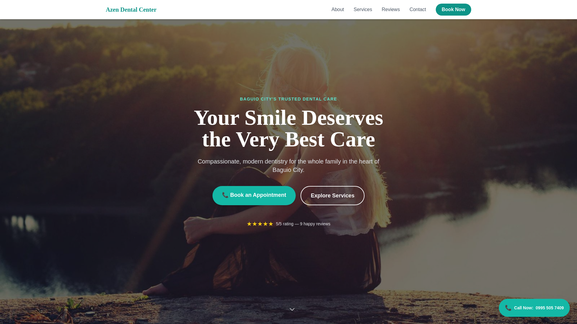 website screenshot of https://demo-azen-dental-center.pages.dev/