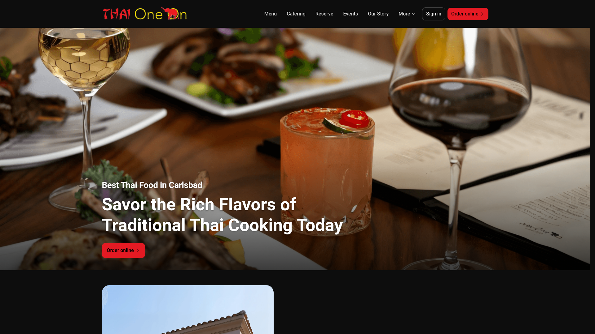 website screenshot of https://thaifoods.ai/