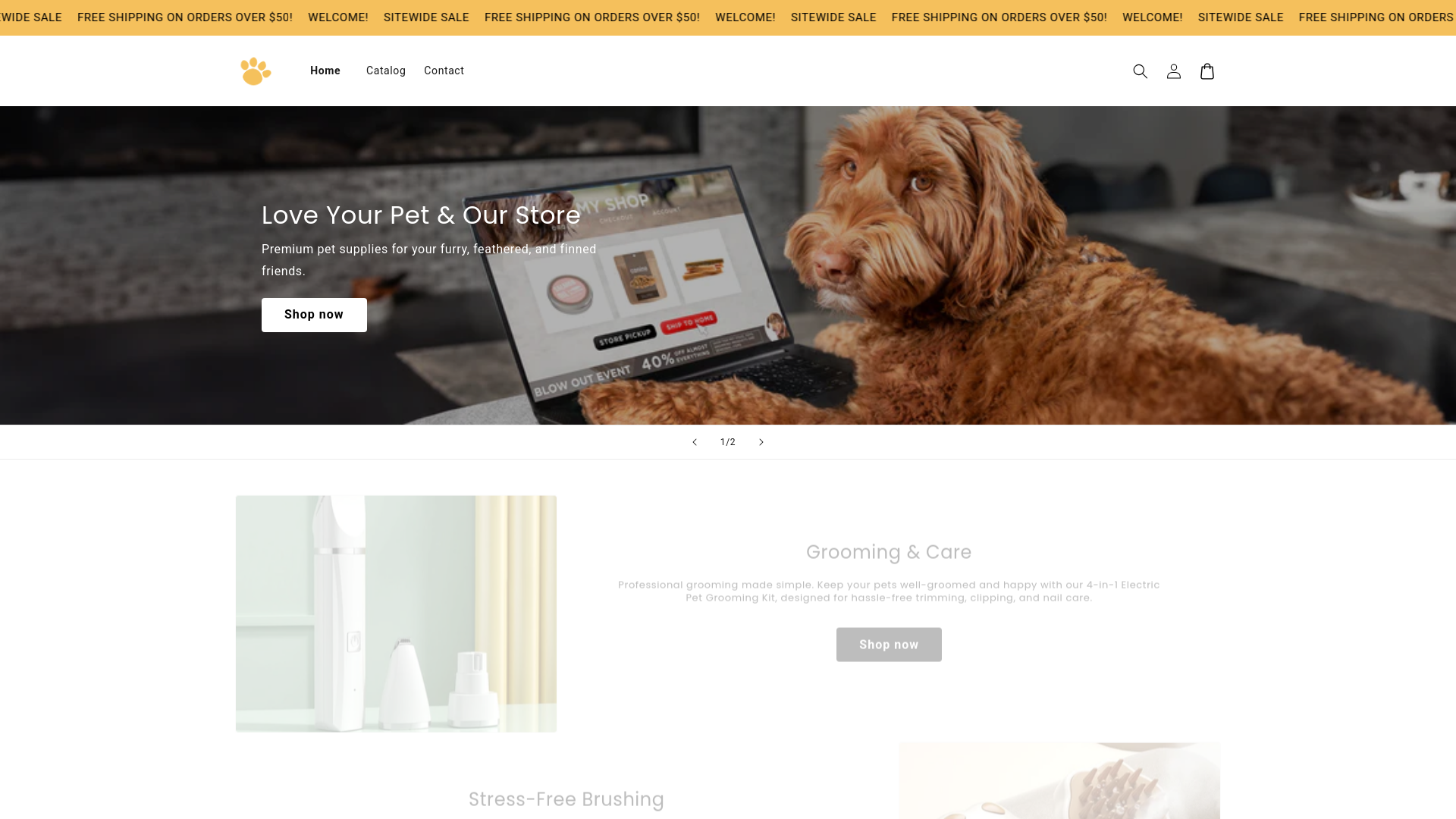 website screenshot of https://petproven.store/