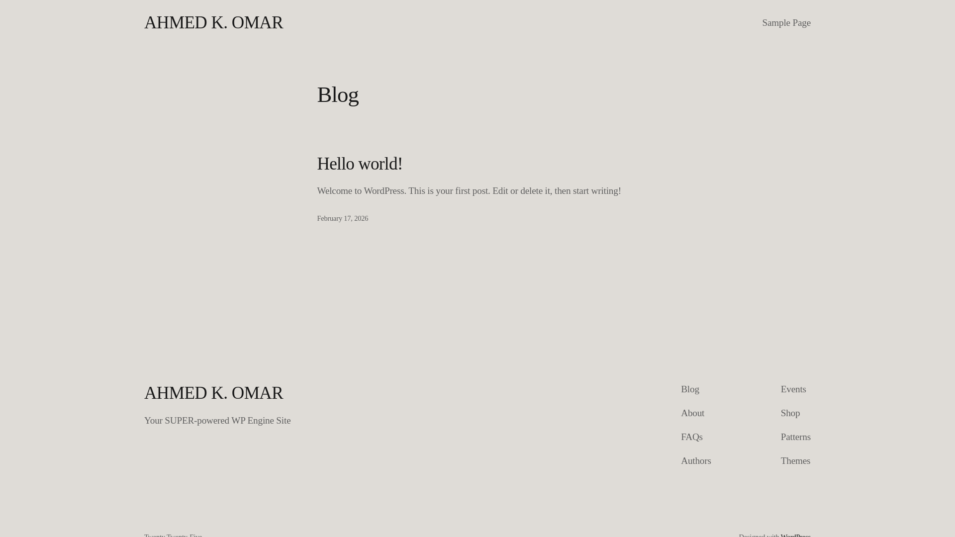 website screenshot of https://ahmedkhaledomar.com/