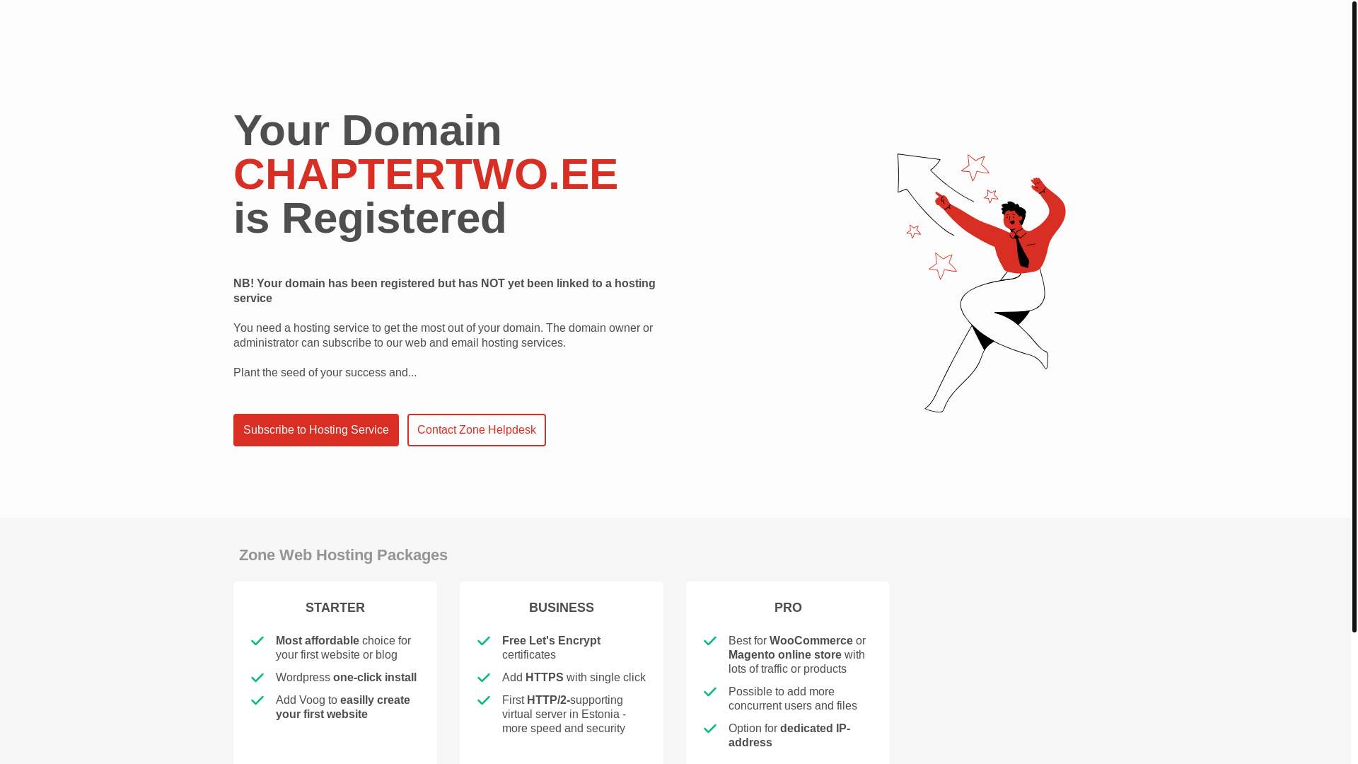 website screenshot of https://chaptertwo.ee/
